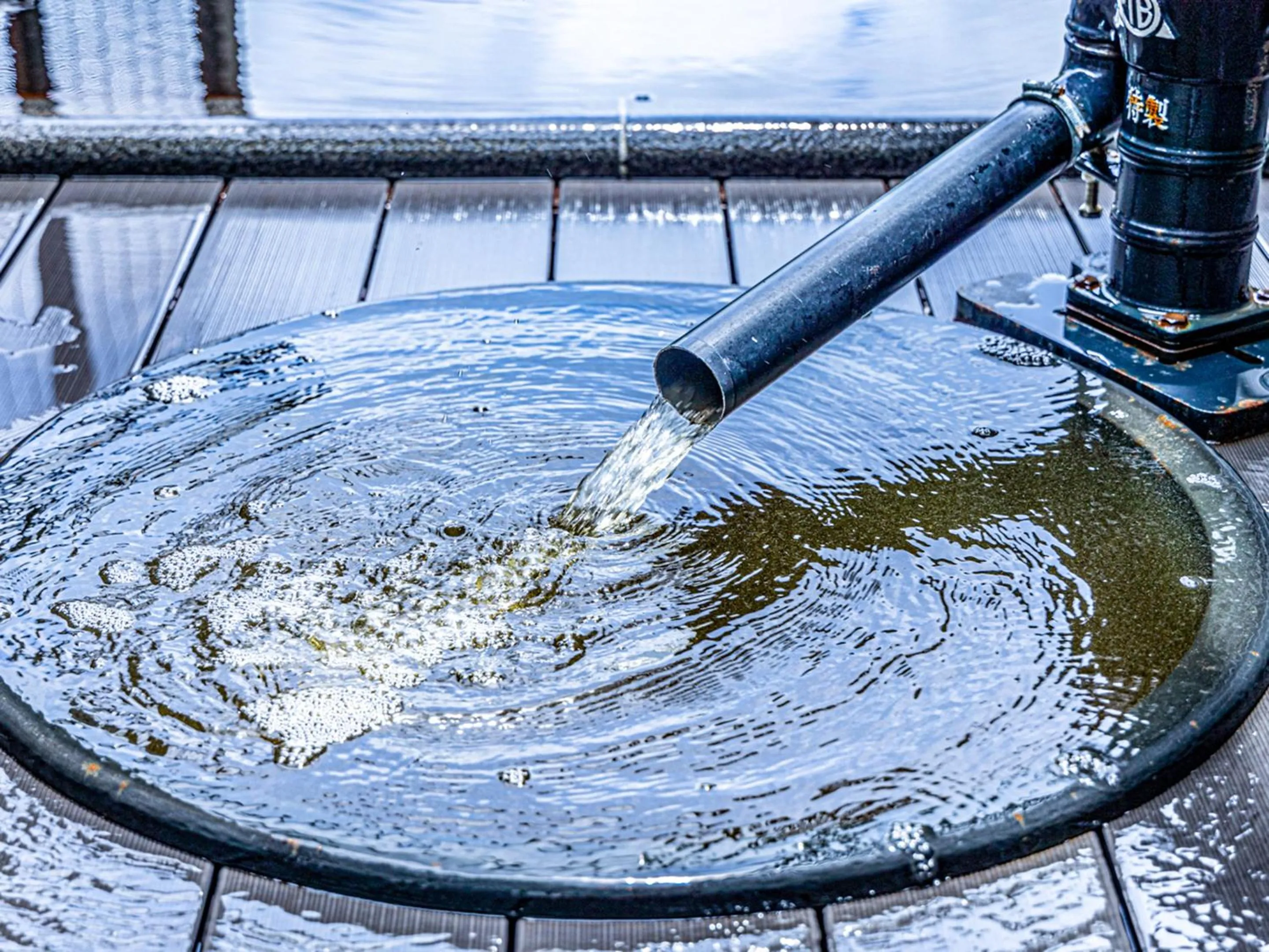 Open Air Bath in Kameyama Onsen Hotel
