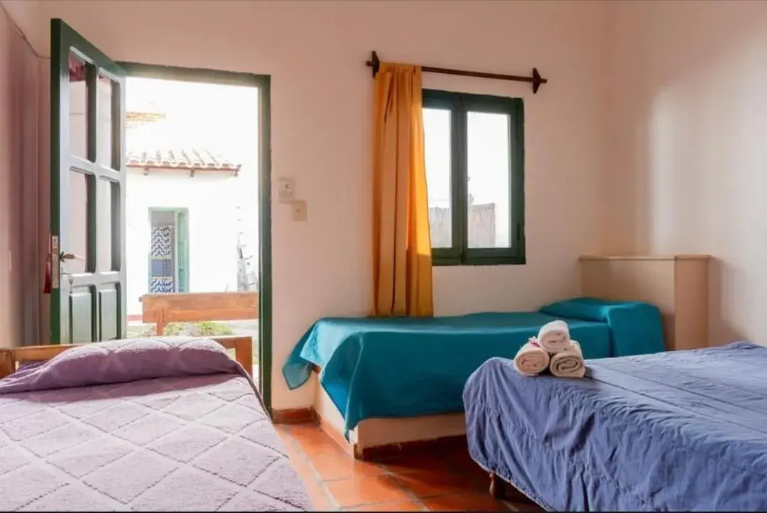 Quadruple Room with Garden View in Hostal Lo de Peñalba Quadruple Room with Garden View in Hostal Lo de Peñalba