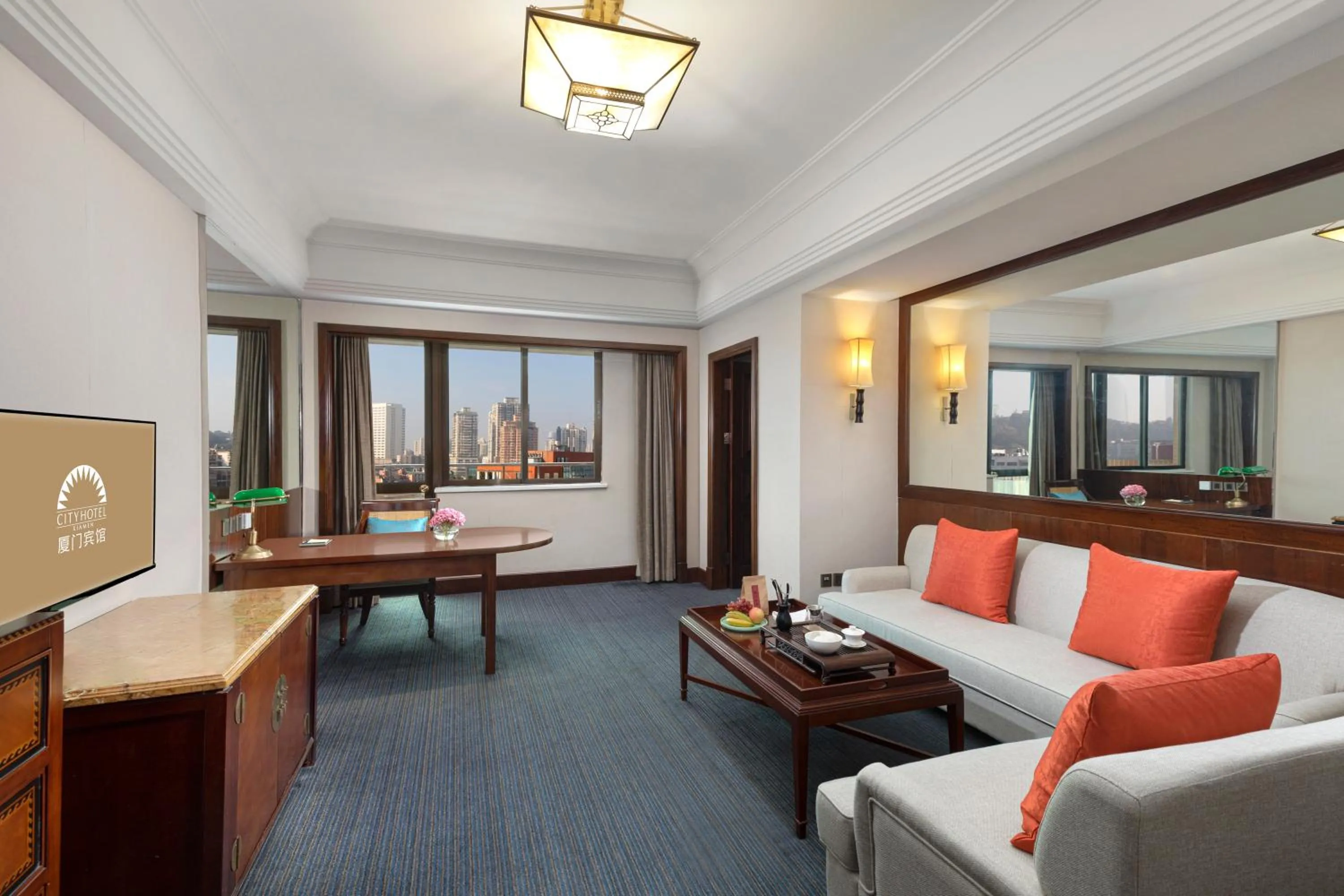 Living room in City Hotel Xiamen-Free Welcome Fruits