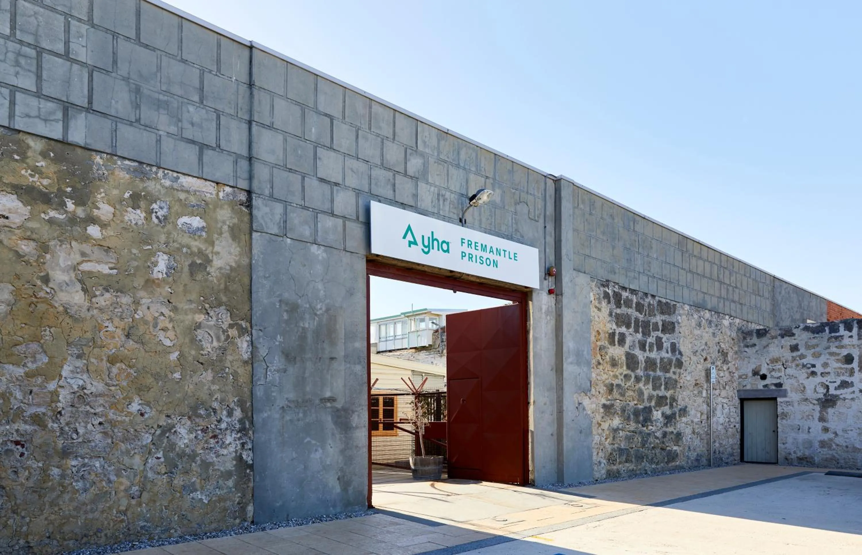 Facade/entrance in YHA Fremantle Prison