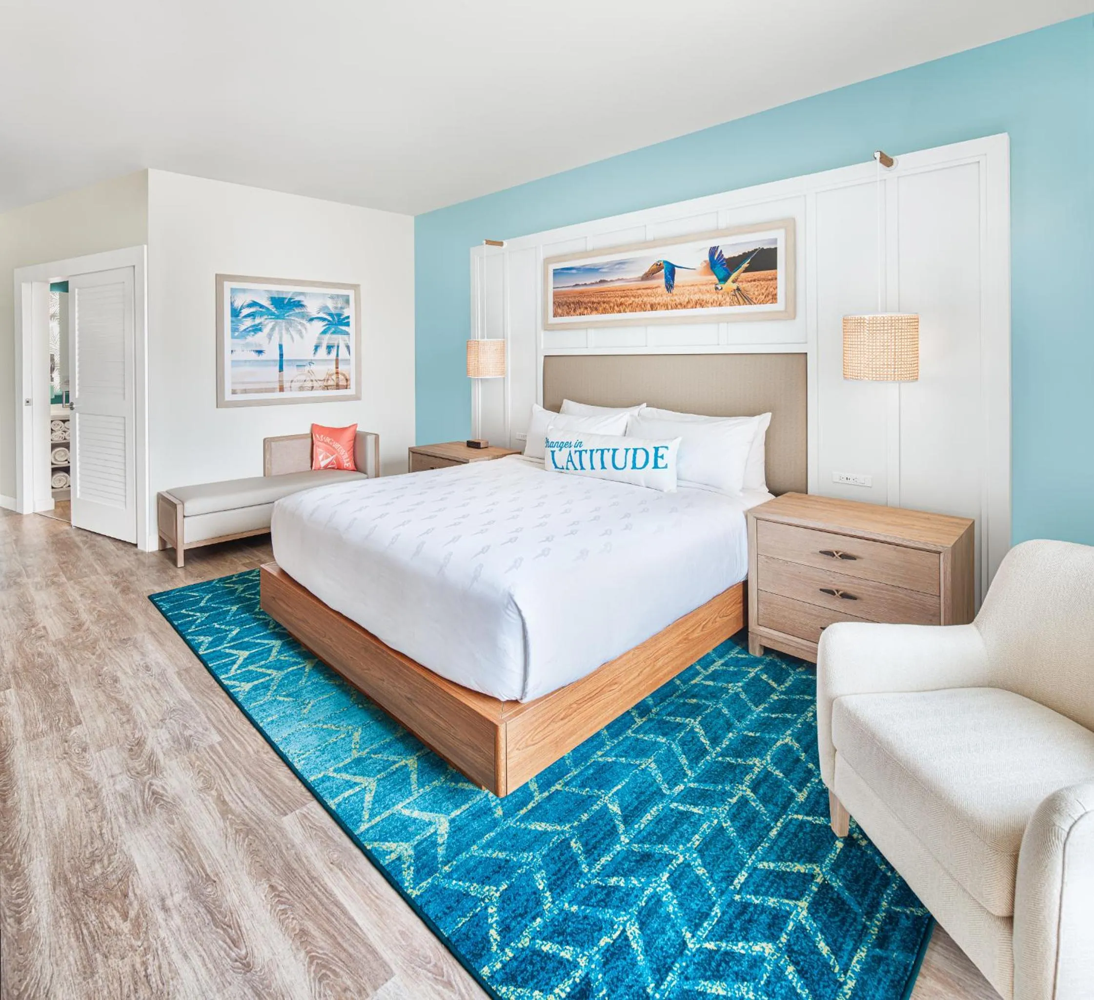 Bedroom, Bed in Margaritaville Hotel Kansas City