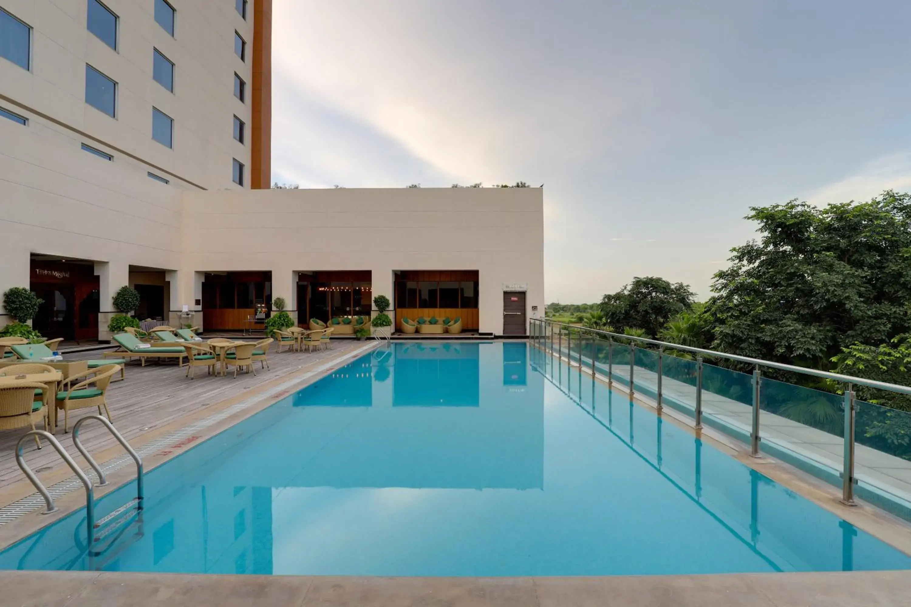 Swimming pool in Saura Hotel, Agra - A Club Mahindra Associate Swimming pool in Saura Hotel, Agra - A Club Mahindra Associate