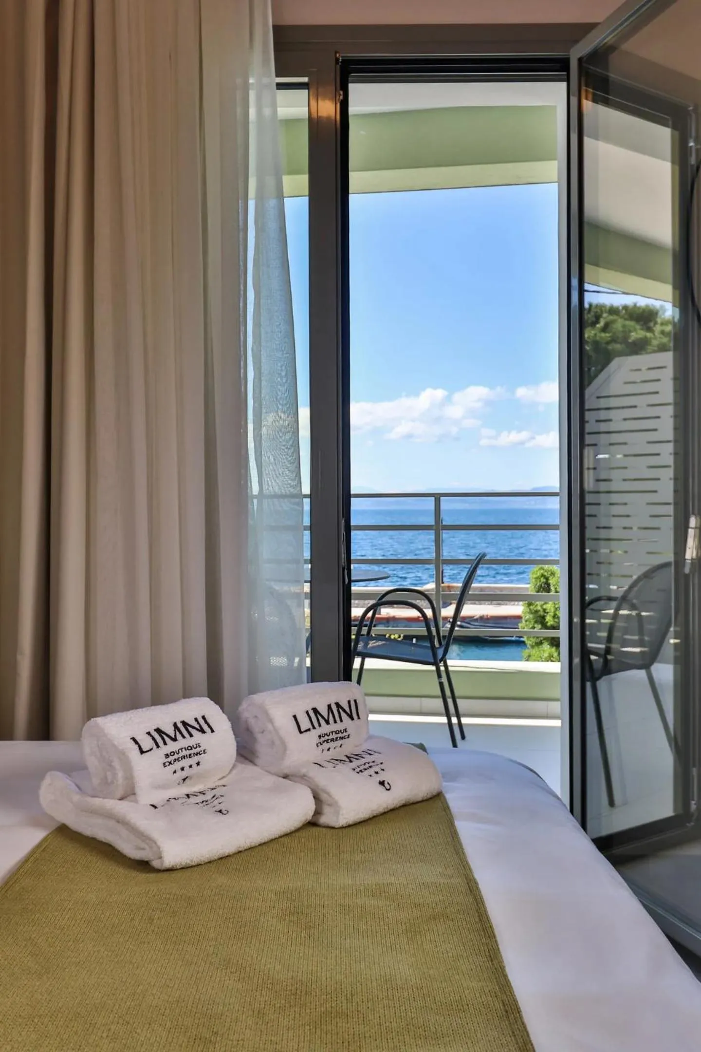 View (from property/room), Bed in LIMNI Boutique Experience Evia