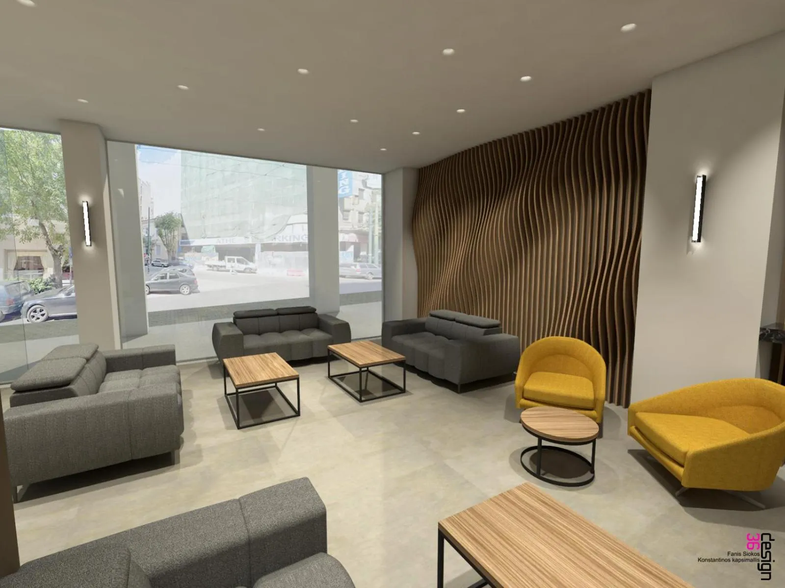 Seating area in Zein Boutique Athens hotel