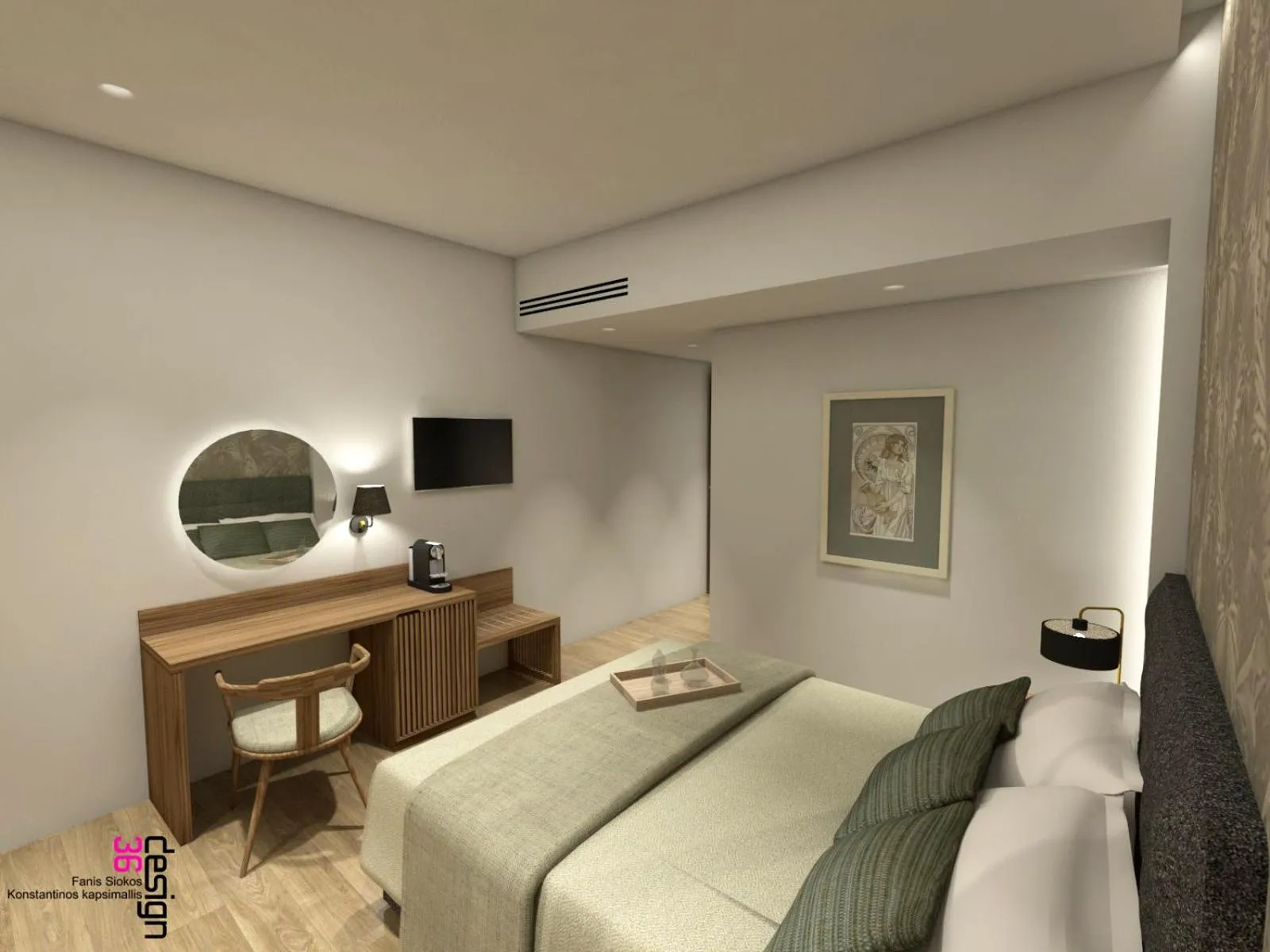 Bed in Zein Boutique Athens hotel