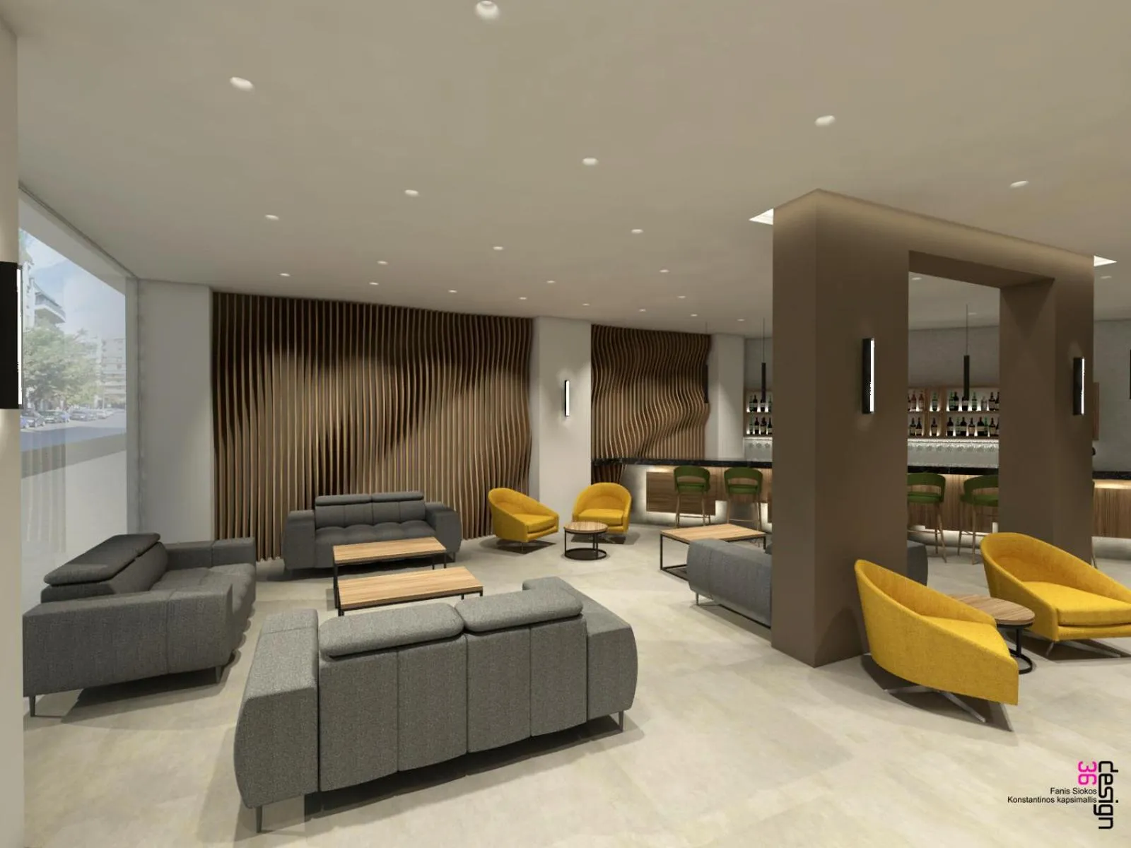 Seating area in Zein Boutique Athens hotel