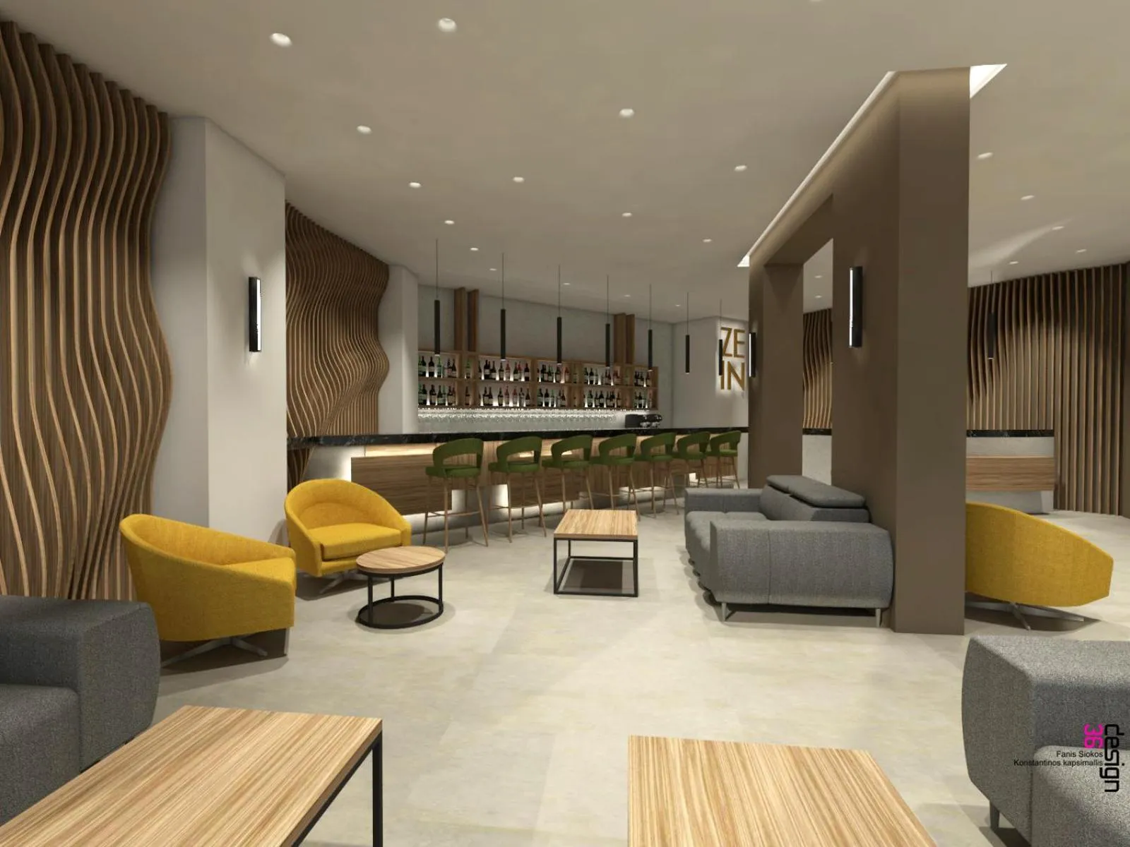 Seating area in Zein Boutique Athens hotel