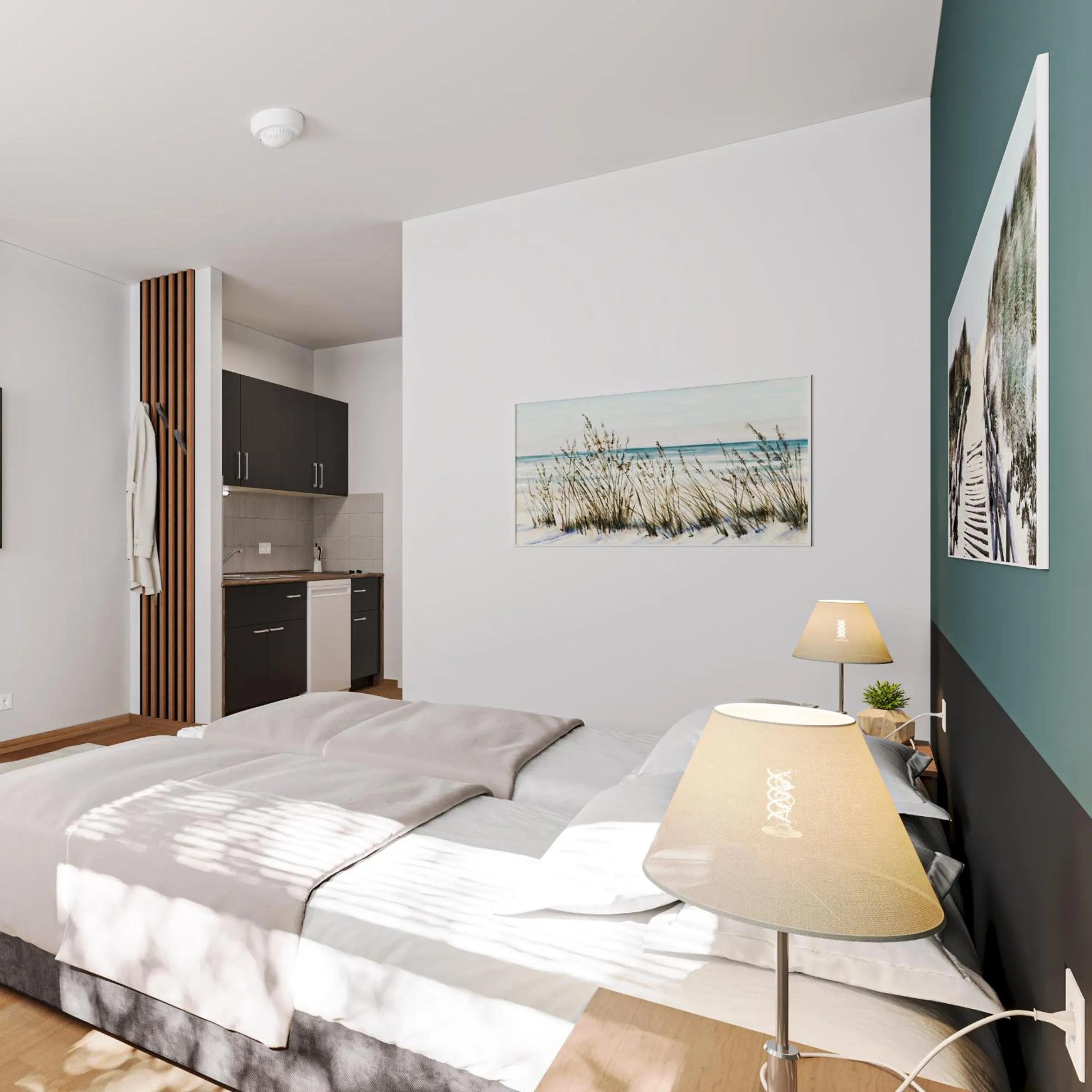 Bed in WzW Apartments - Wohnraum zum Wohlfühlen