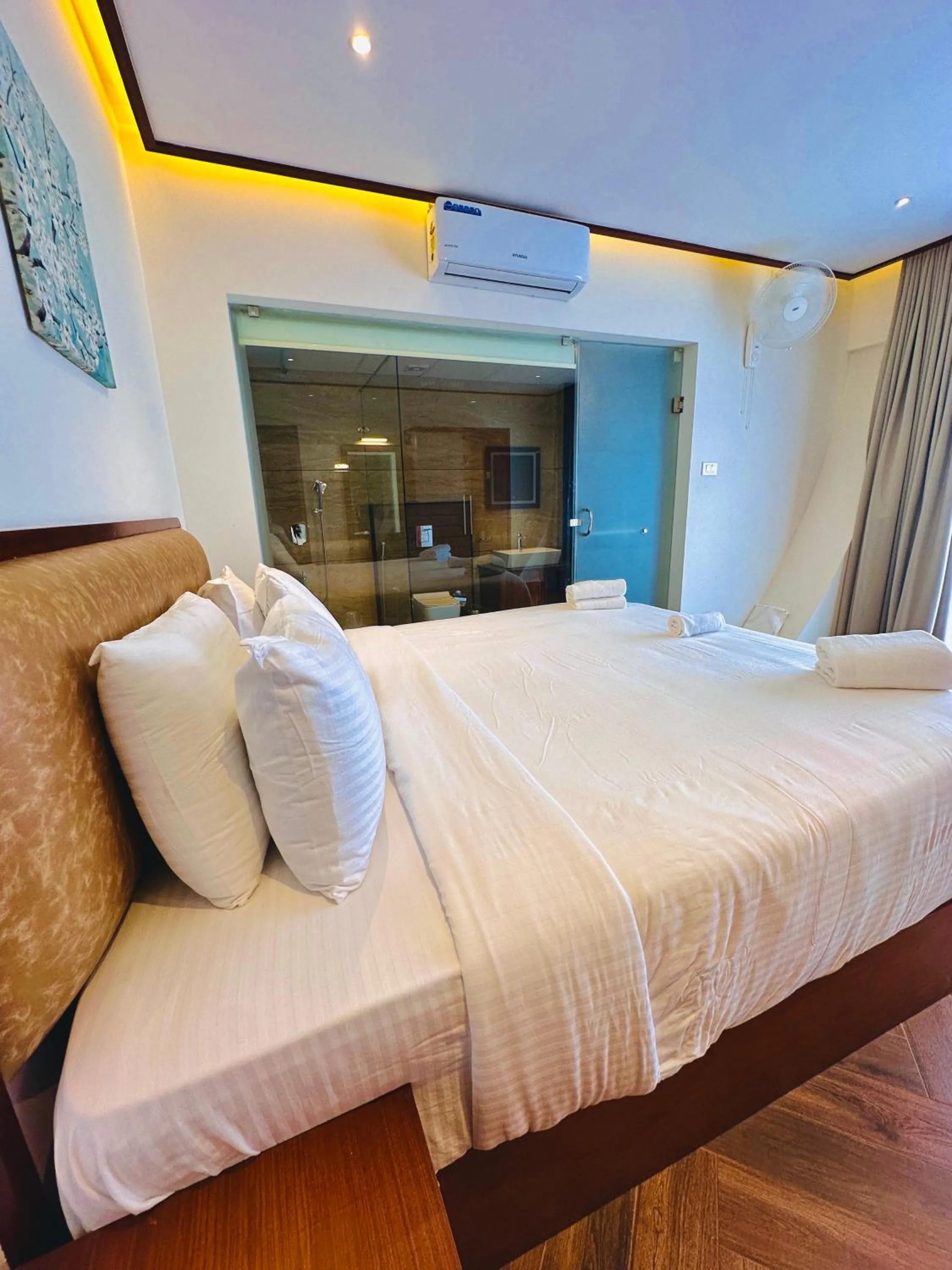 Bed in Talenresort Vythiri Villas