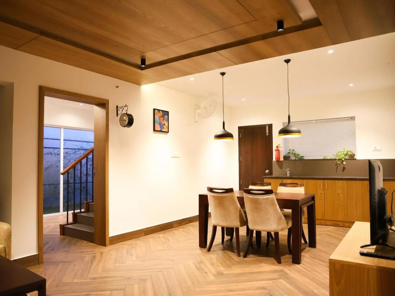 Kitchen or kitchenette in Talenresort Vythiri Villas