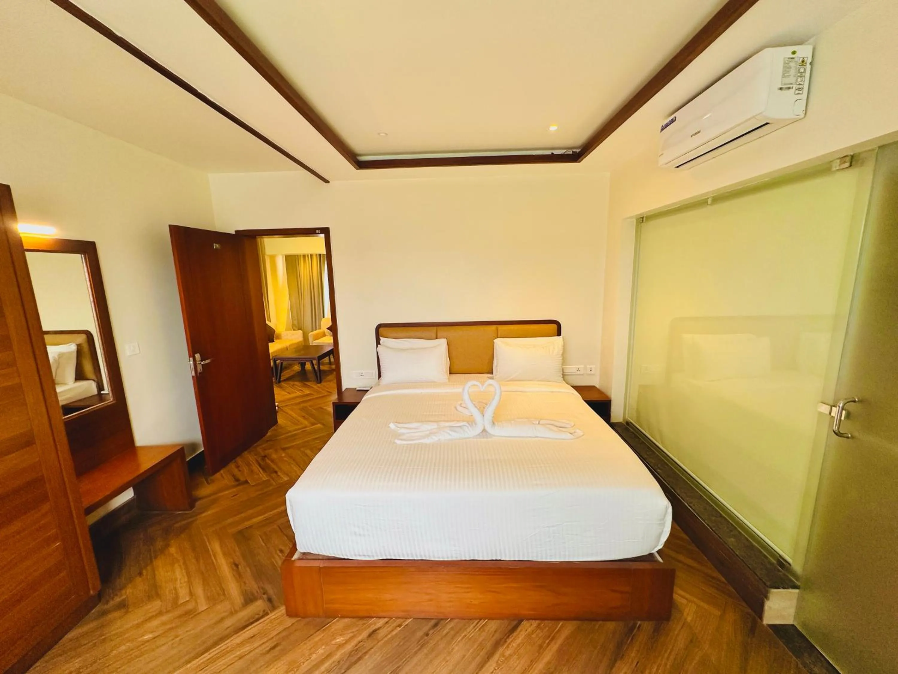 Bed in Talenresort Vythiri Villas