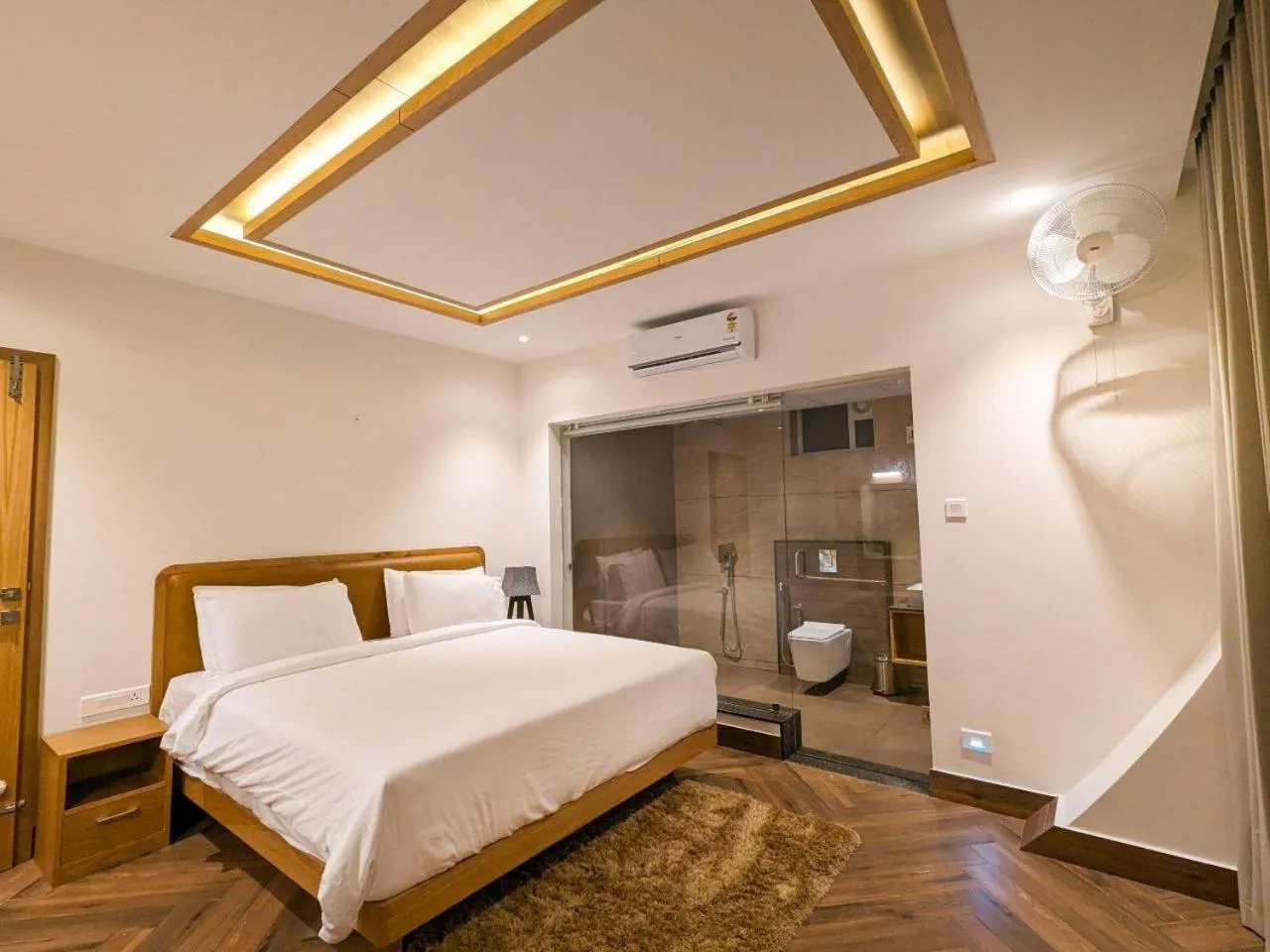 Bed in Talenresort Vythiri Villas