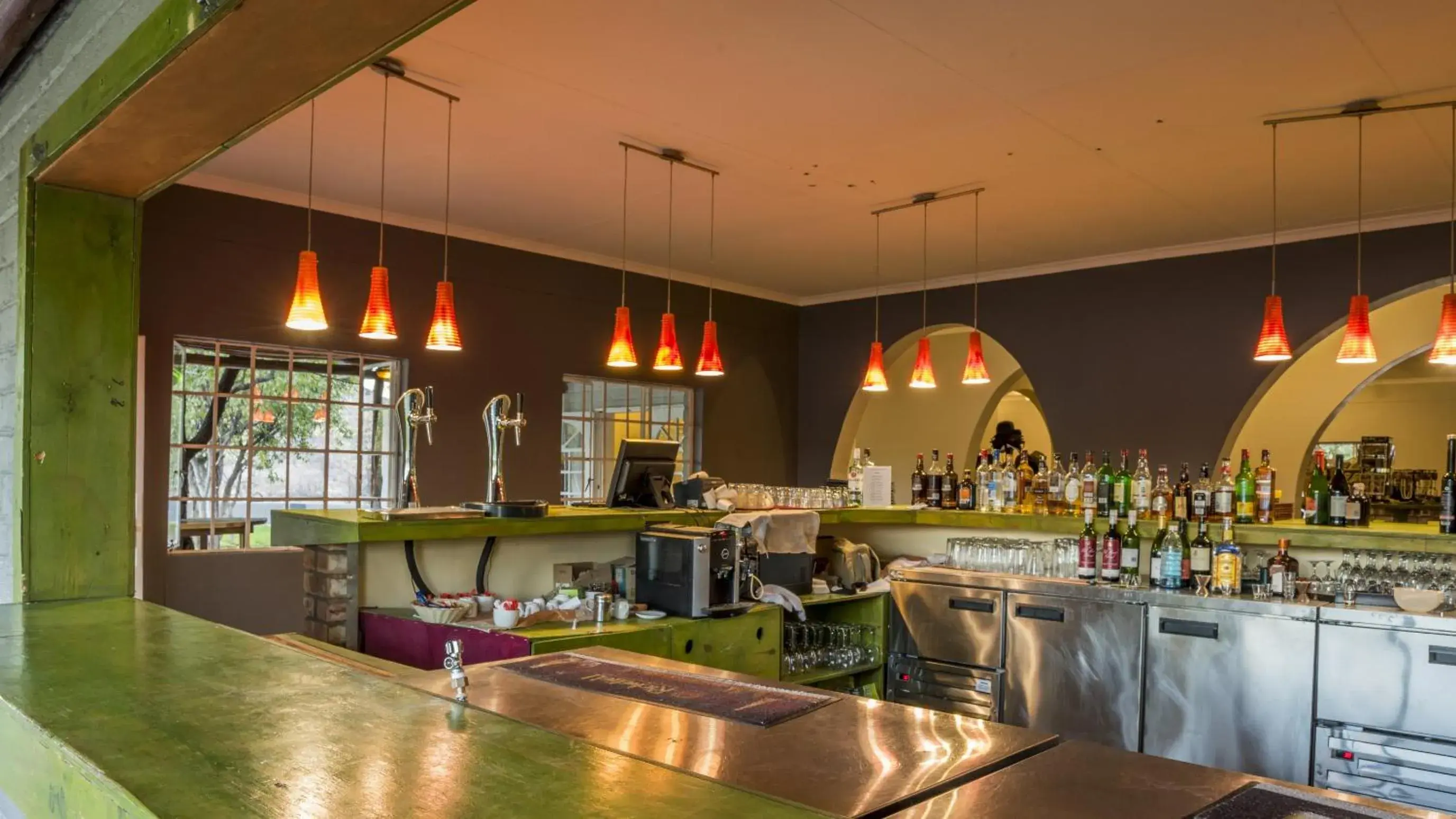 Lounge or bar in Gondwana Damara Mopane Lodge Lounge or bar in Gondwana Damara Mopane Lodge