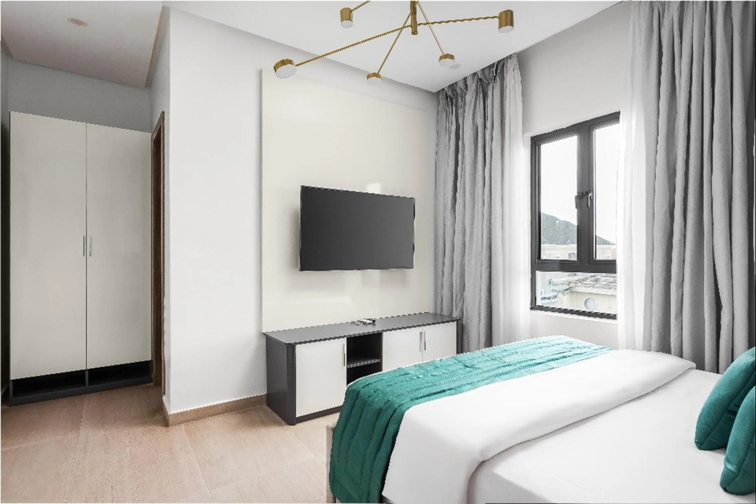 Bed in Vertus Hotel and Suites