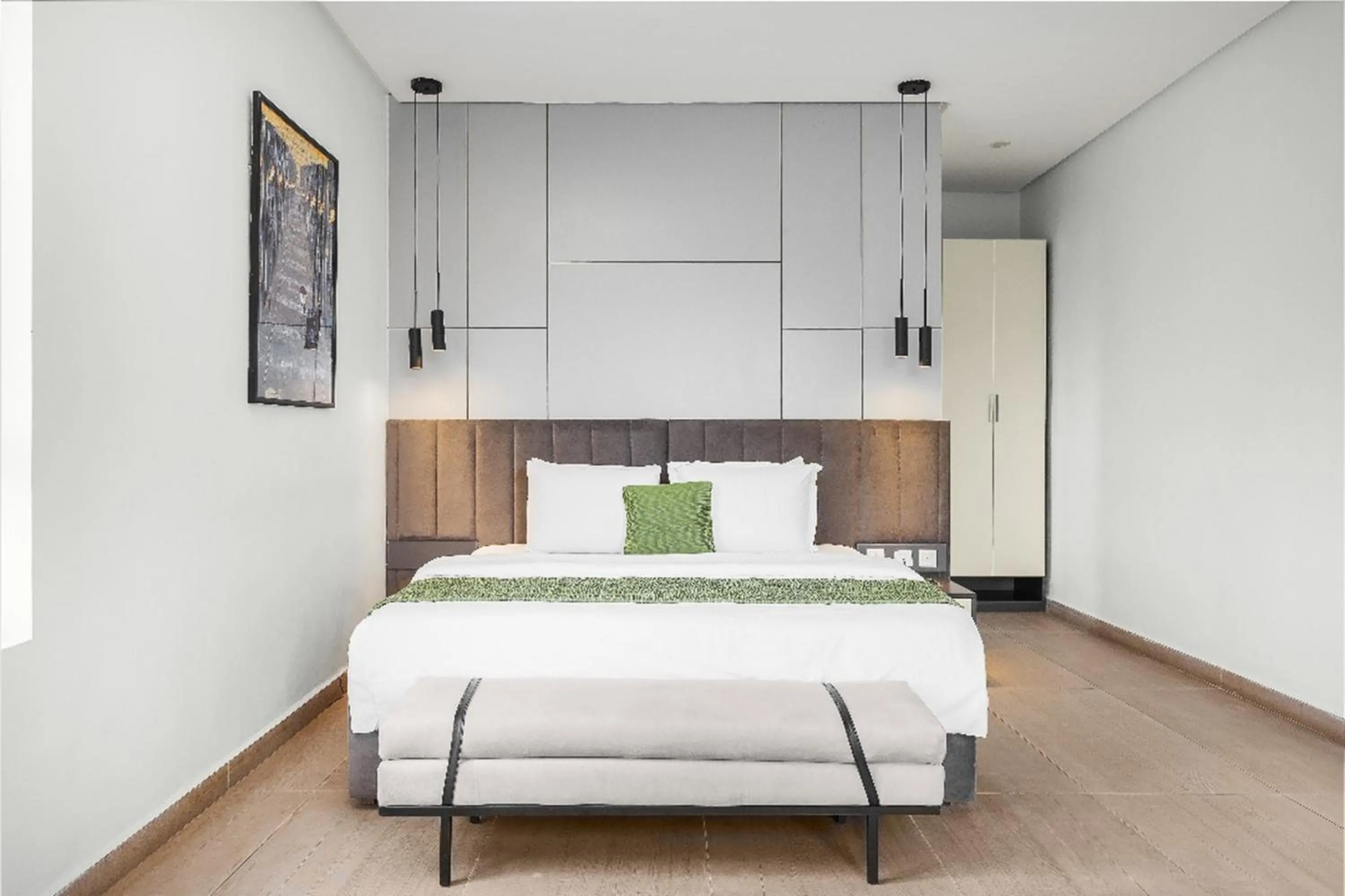 Bed in Vertus Hotel and Suites