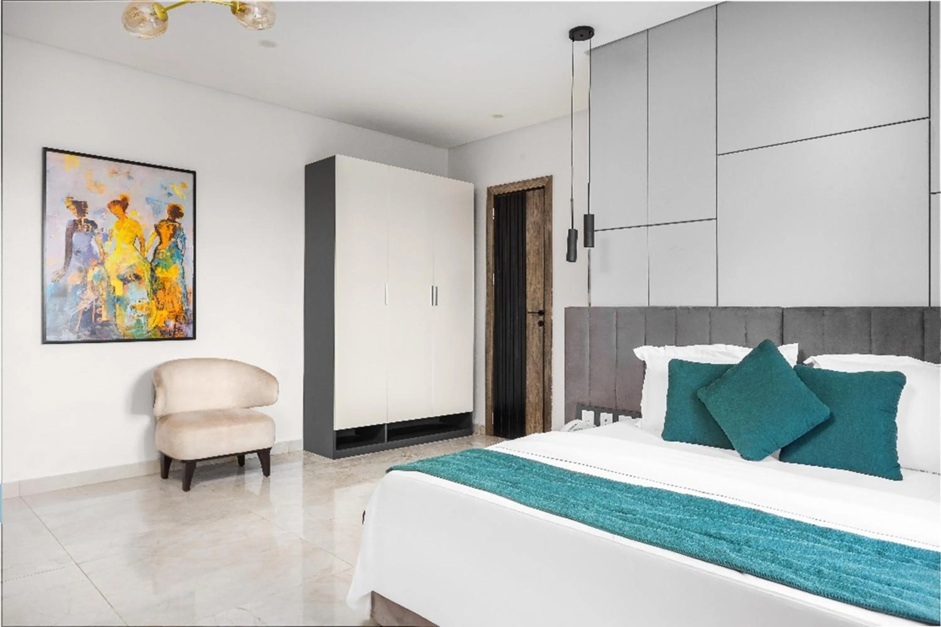 Bed in Vertus Hotel and Suites