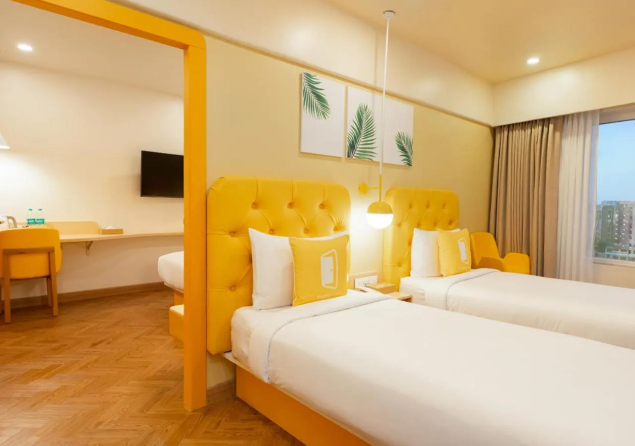 Bedroom, Bed in Bloom Hub l WEH Andheri