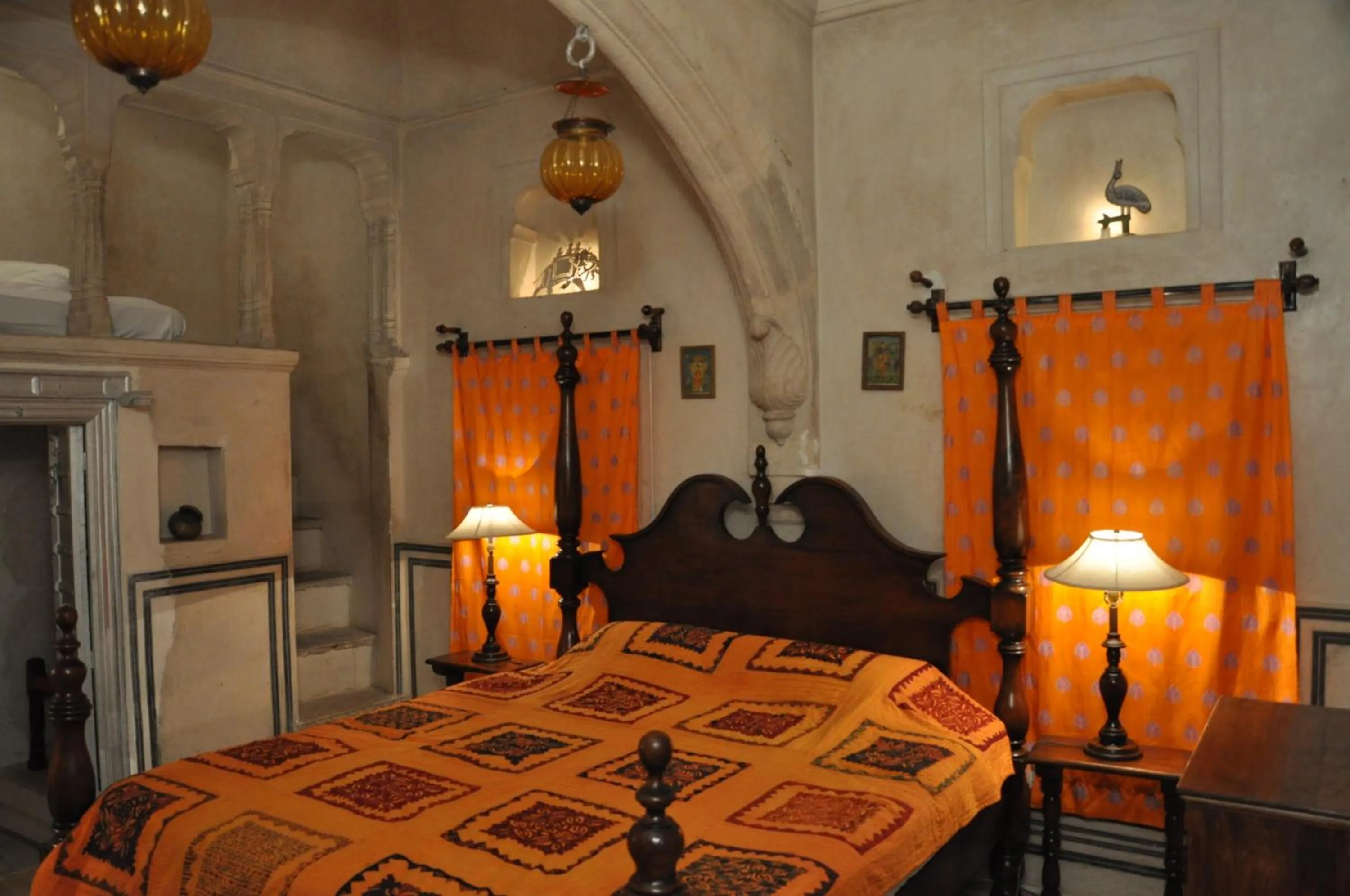 Bedroom, Bed in Hotel Chobdar Haveli
