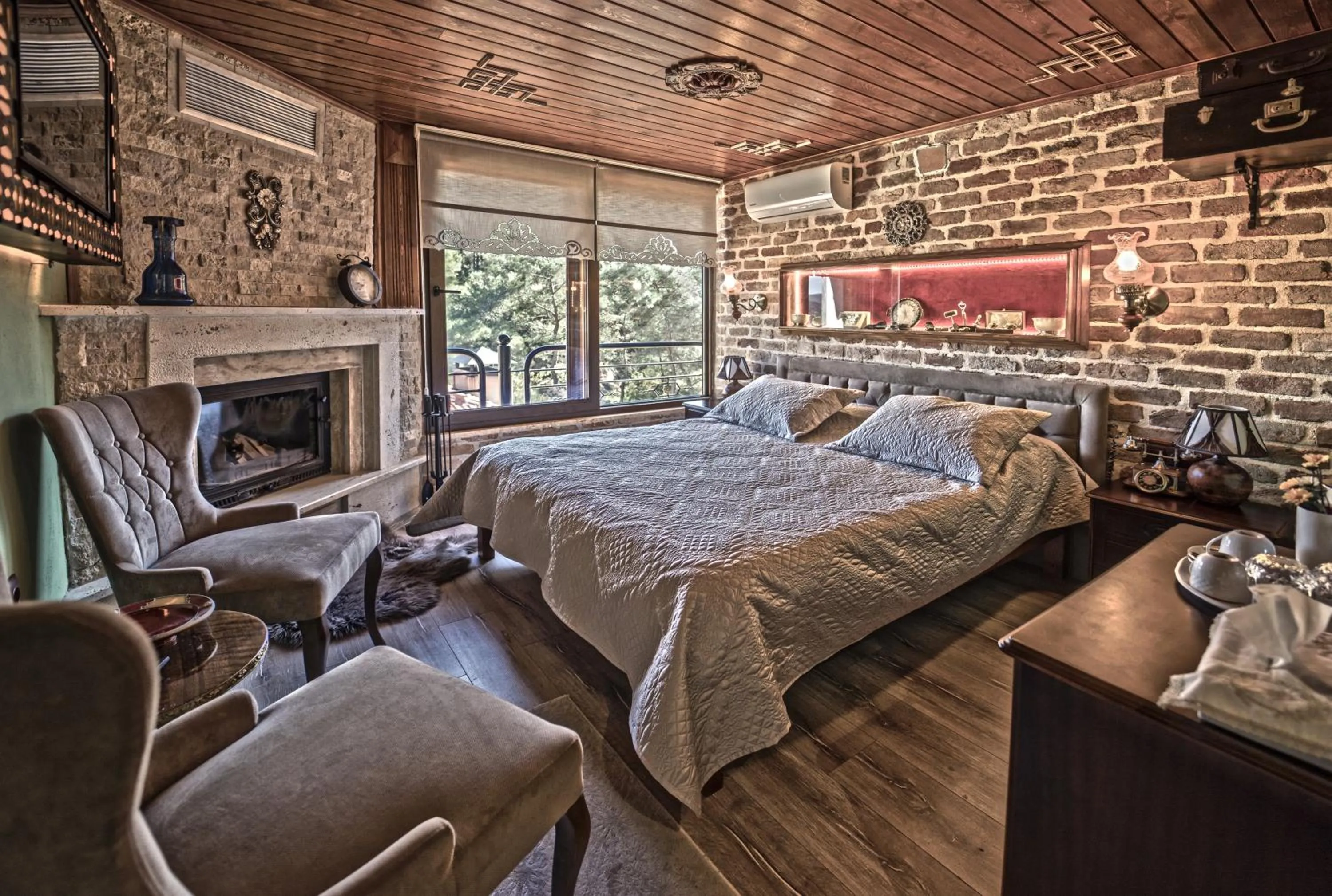 Bed in Kazdaglari Karye Müze Hotel