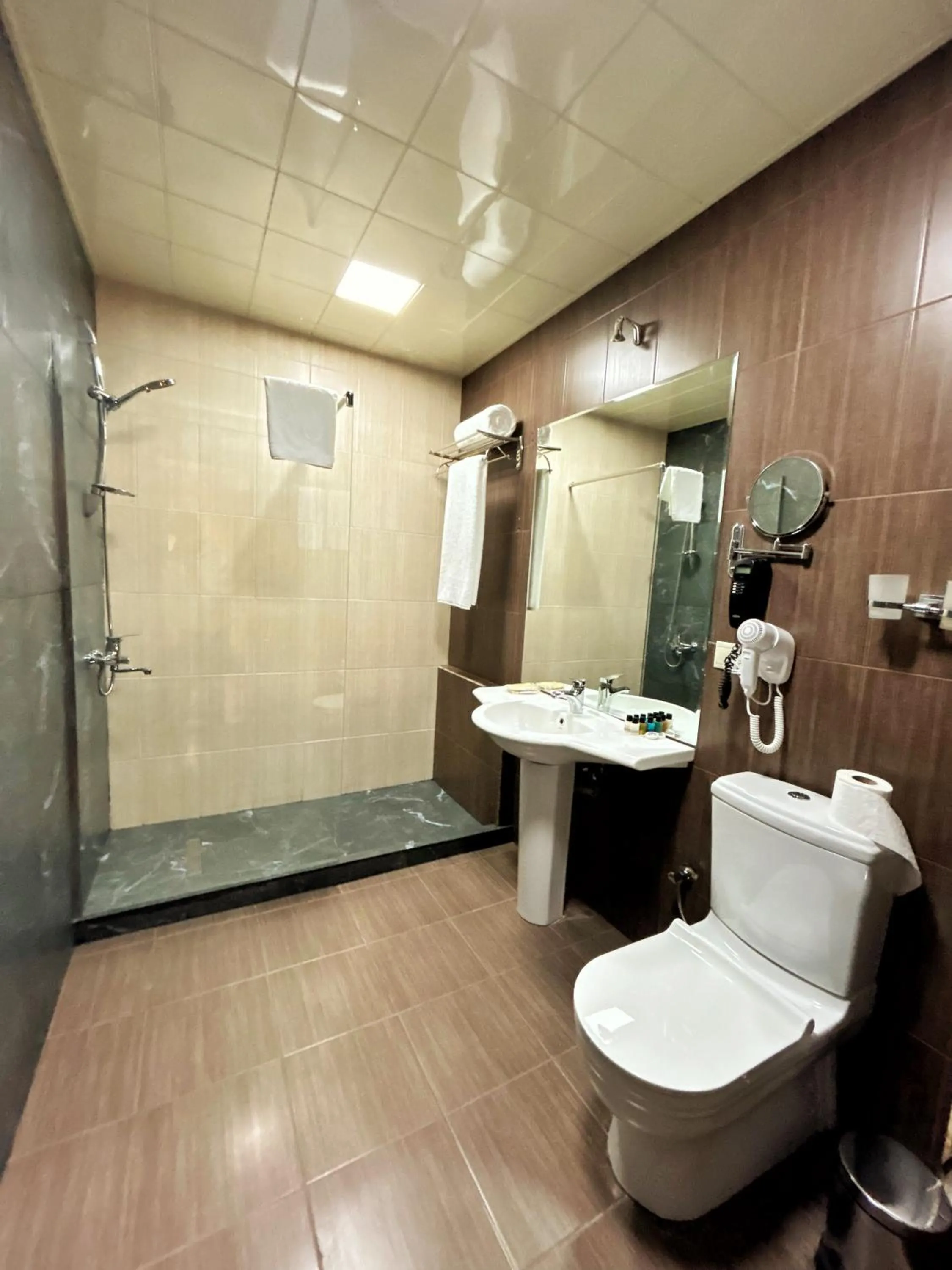 Shower in Crown Suites Hotel