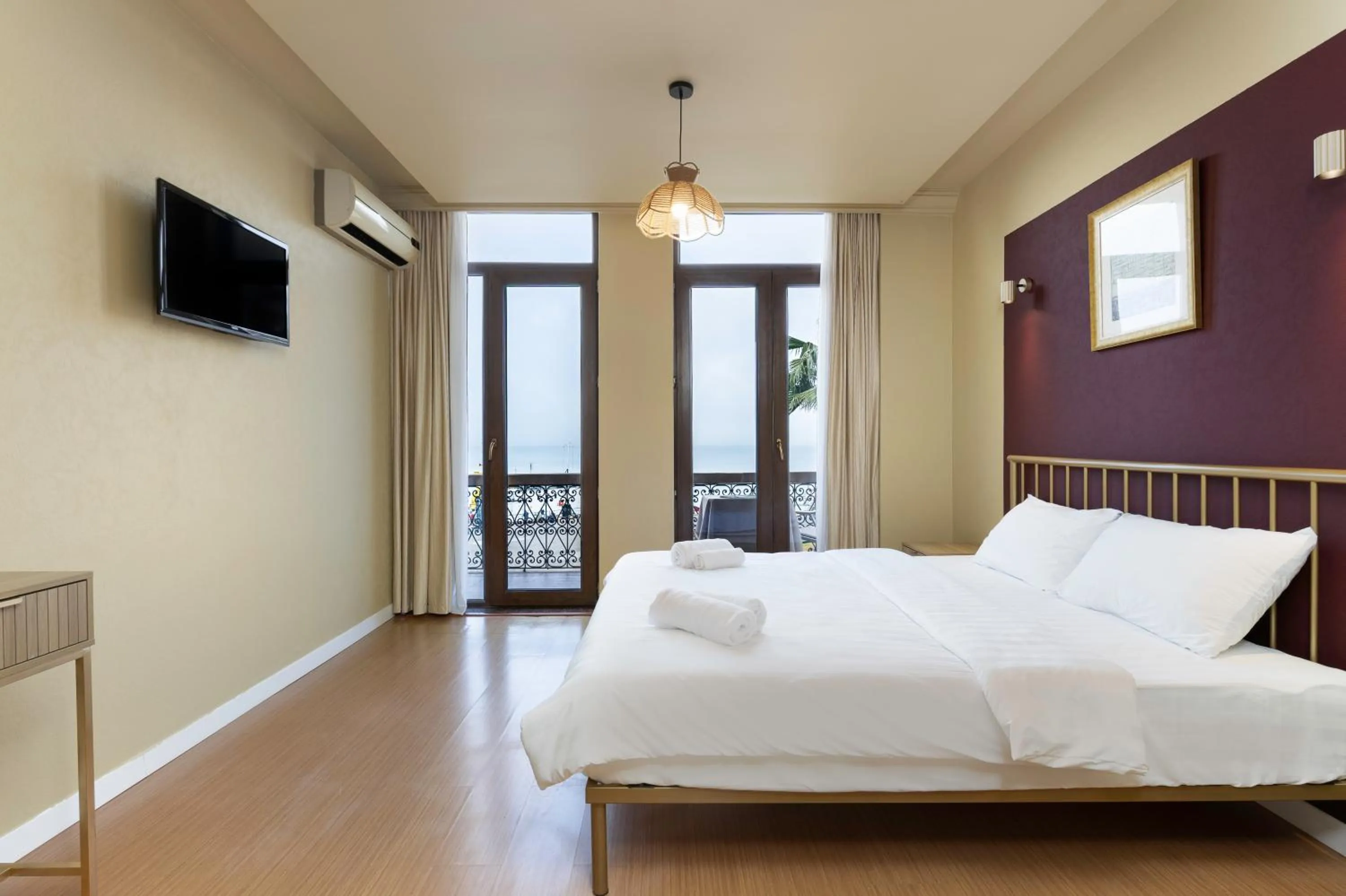 Bed in Acord Hotel & Balcony