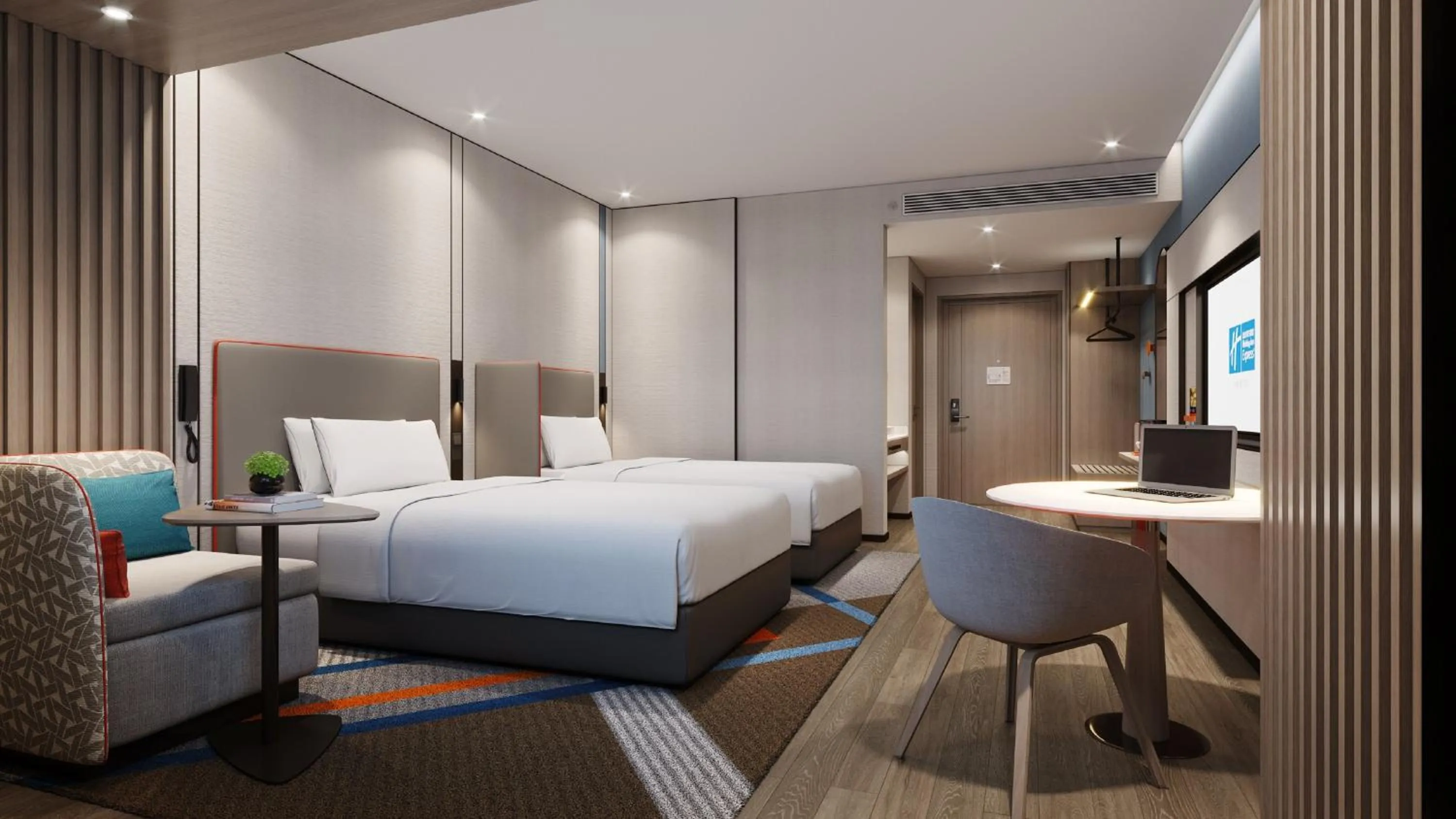 Photo of the whole room, Bed in Holiday Inn Express Shanghai Pujiang Lianhang Road by IHG