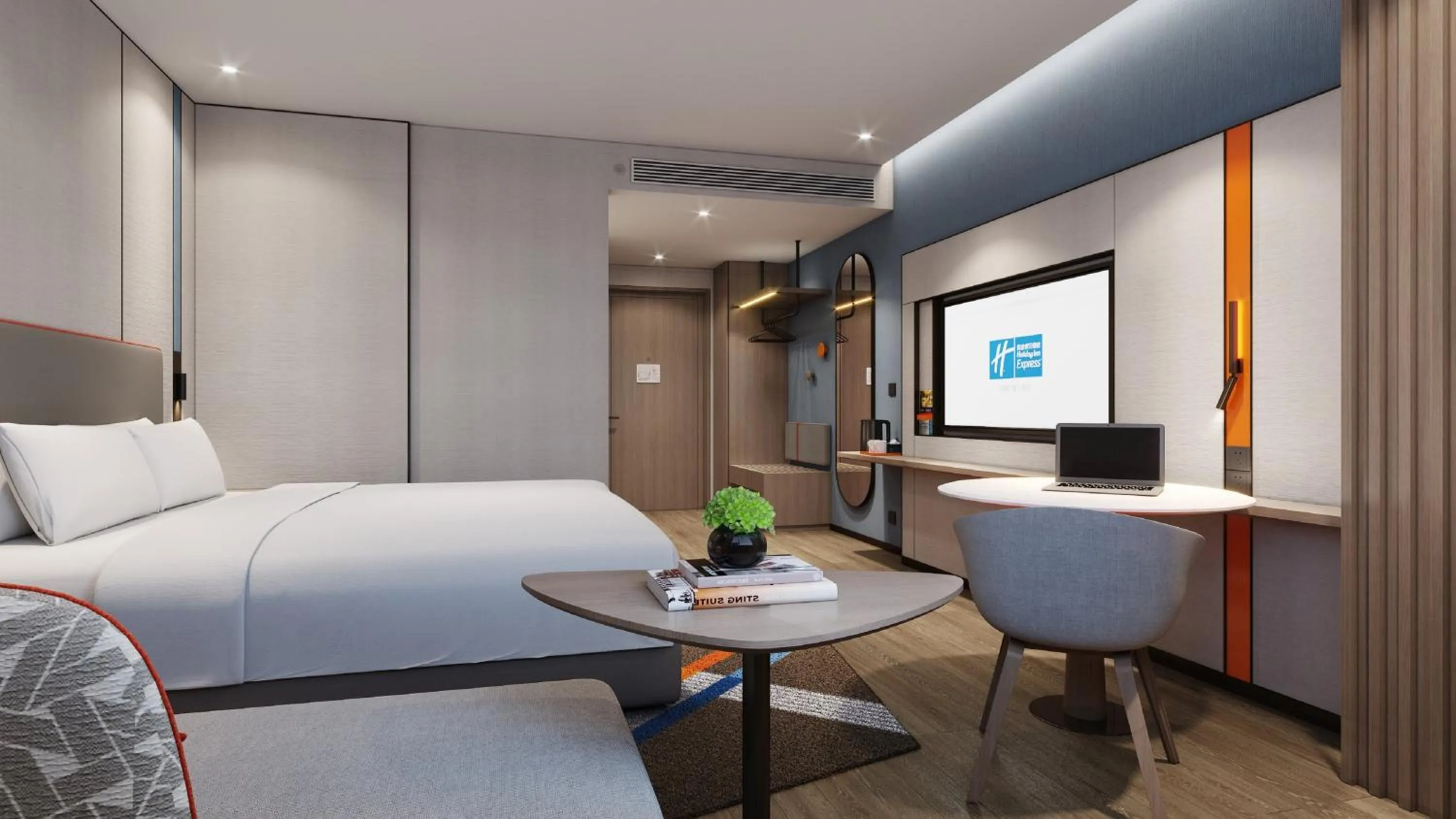 Photo of the whole room, Bed in Holiday Inn Express Shanghai Pujiang Lianhang Road by IHG