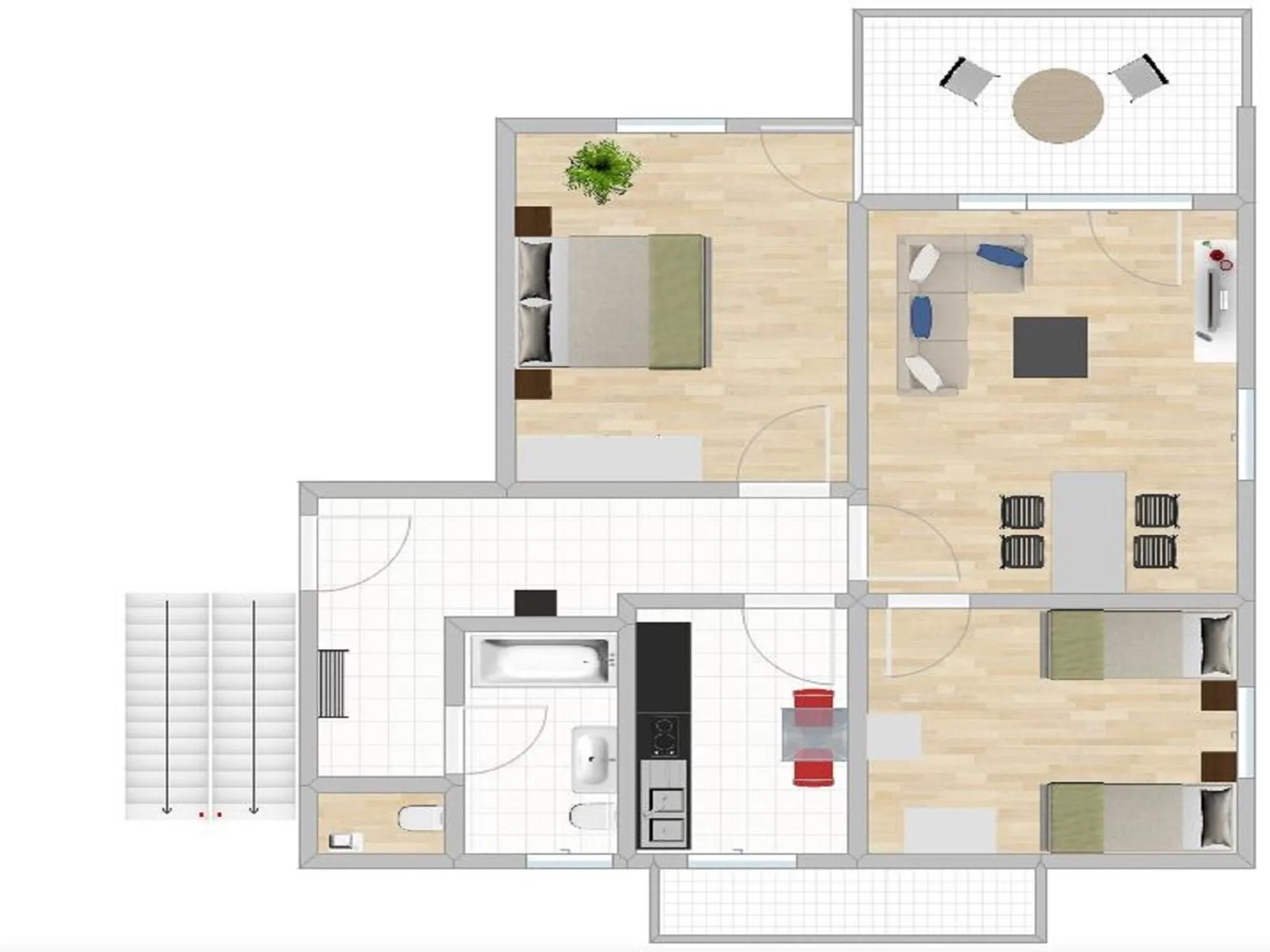 Floor plan in Gästewohnungen Enztal