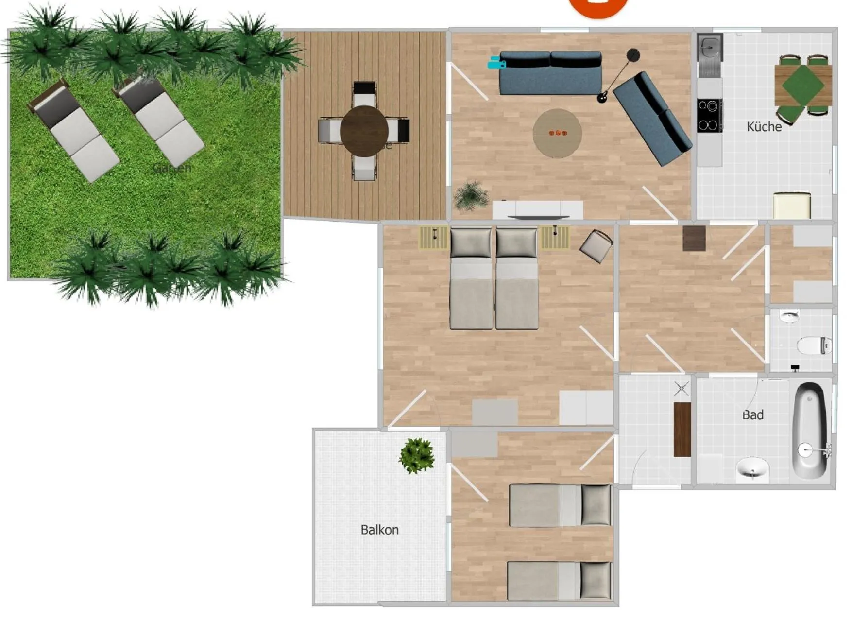 Floor plan in Gästewohnungen Enztal