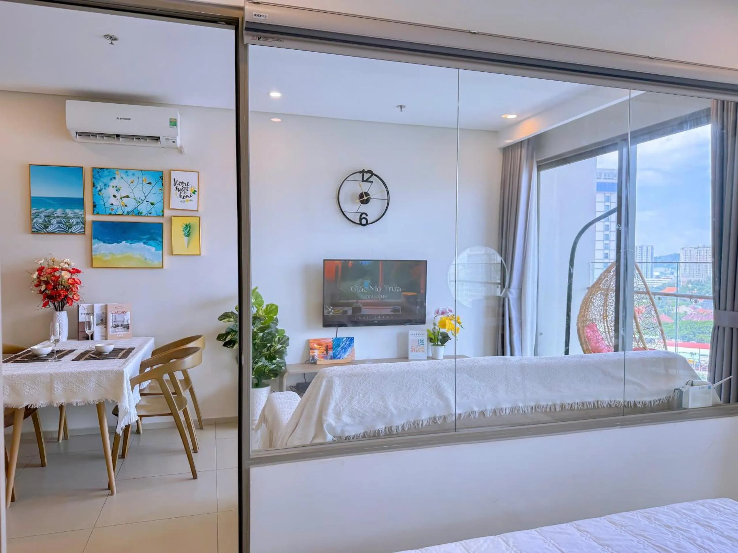 Photo of the whole room, Bed in The Song Vung Tau Apartment
