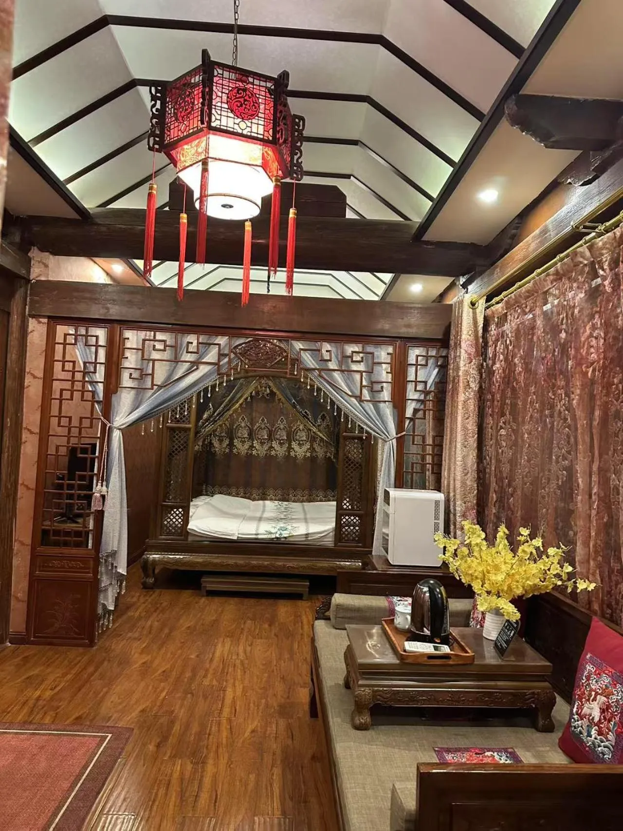 Bed in Pingyao HongJingYuanGuesthouse