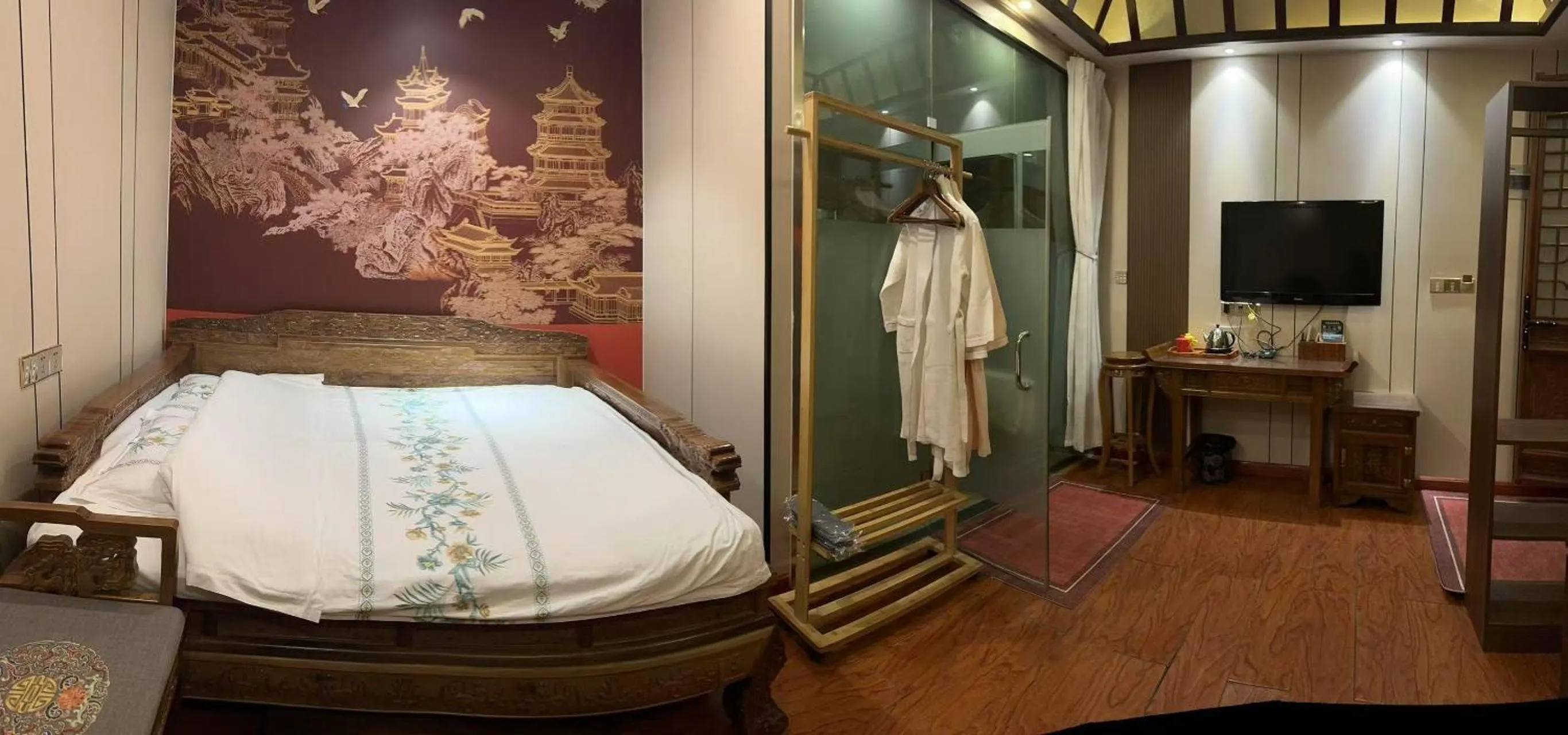 Bed in Pingyao HongJingYuanGuesthouse