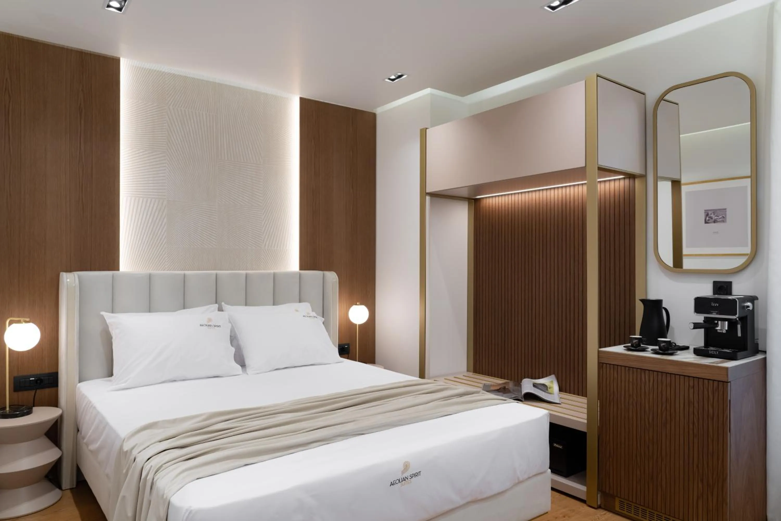Bed in Aeolian Spirit Suites