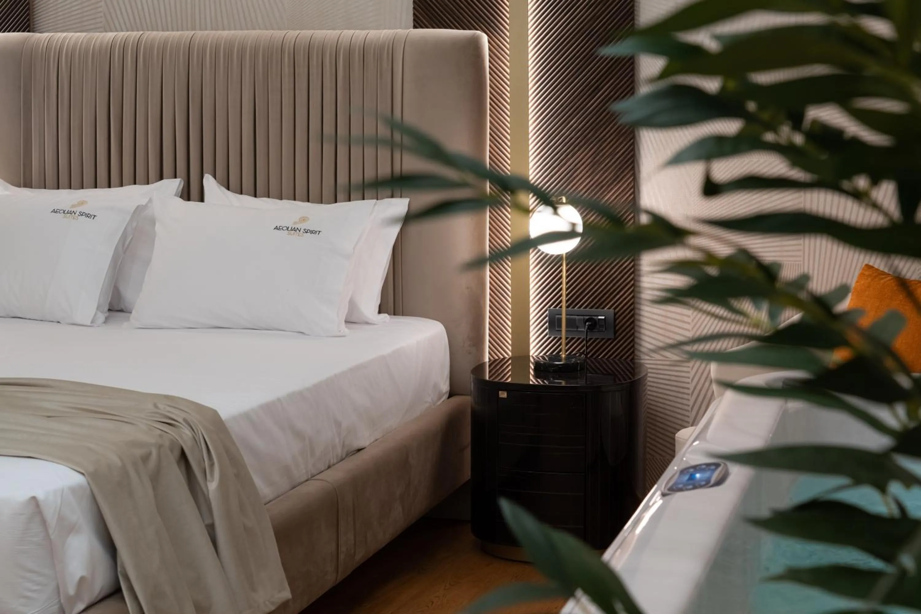Bed in Aeolian Spirit Suites