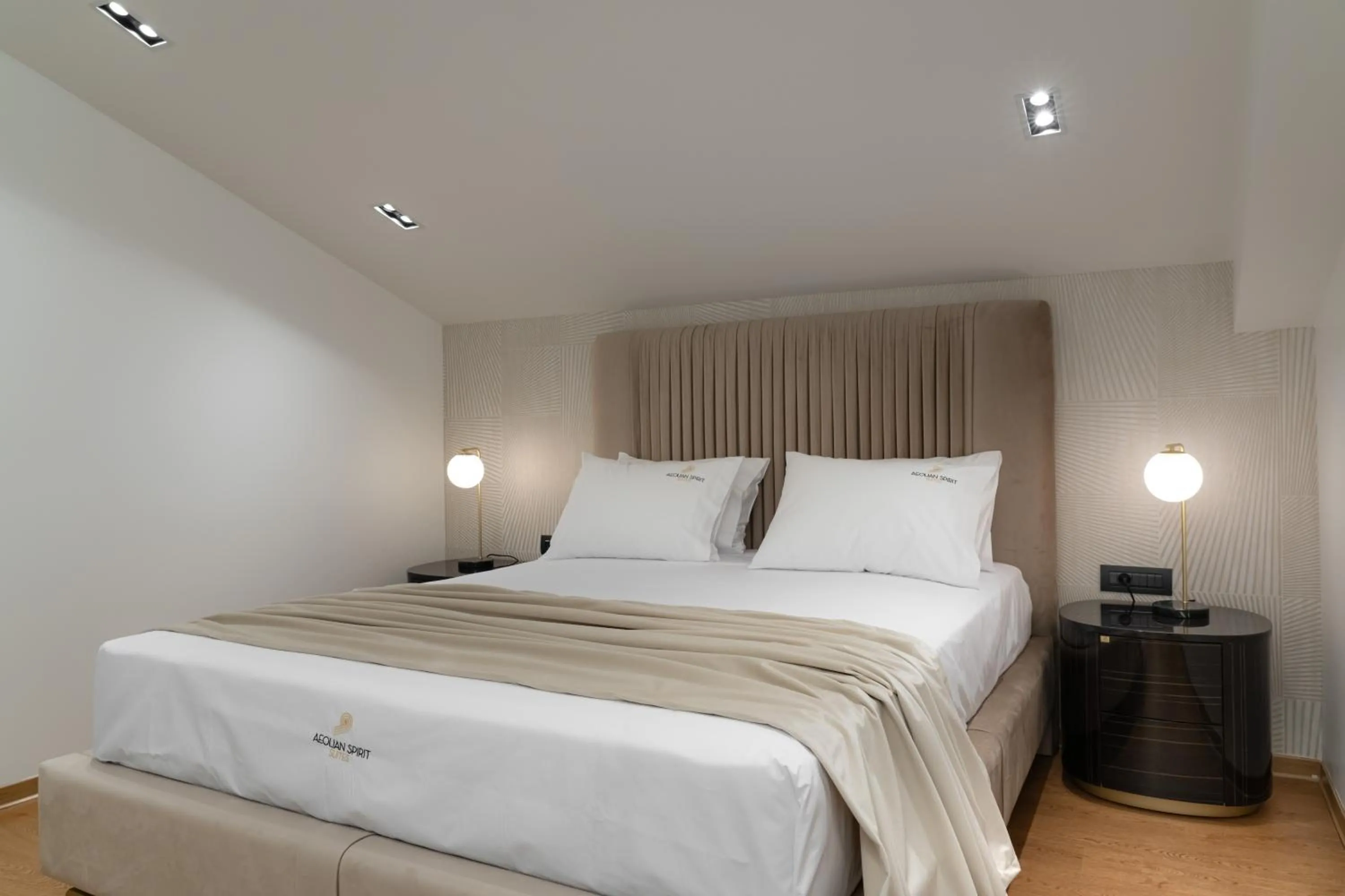 Bed in Aeolian Spirit Suites