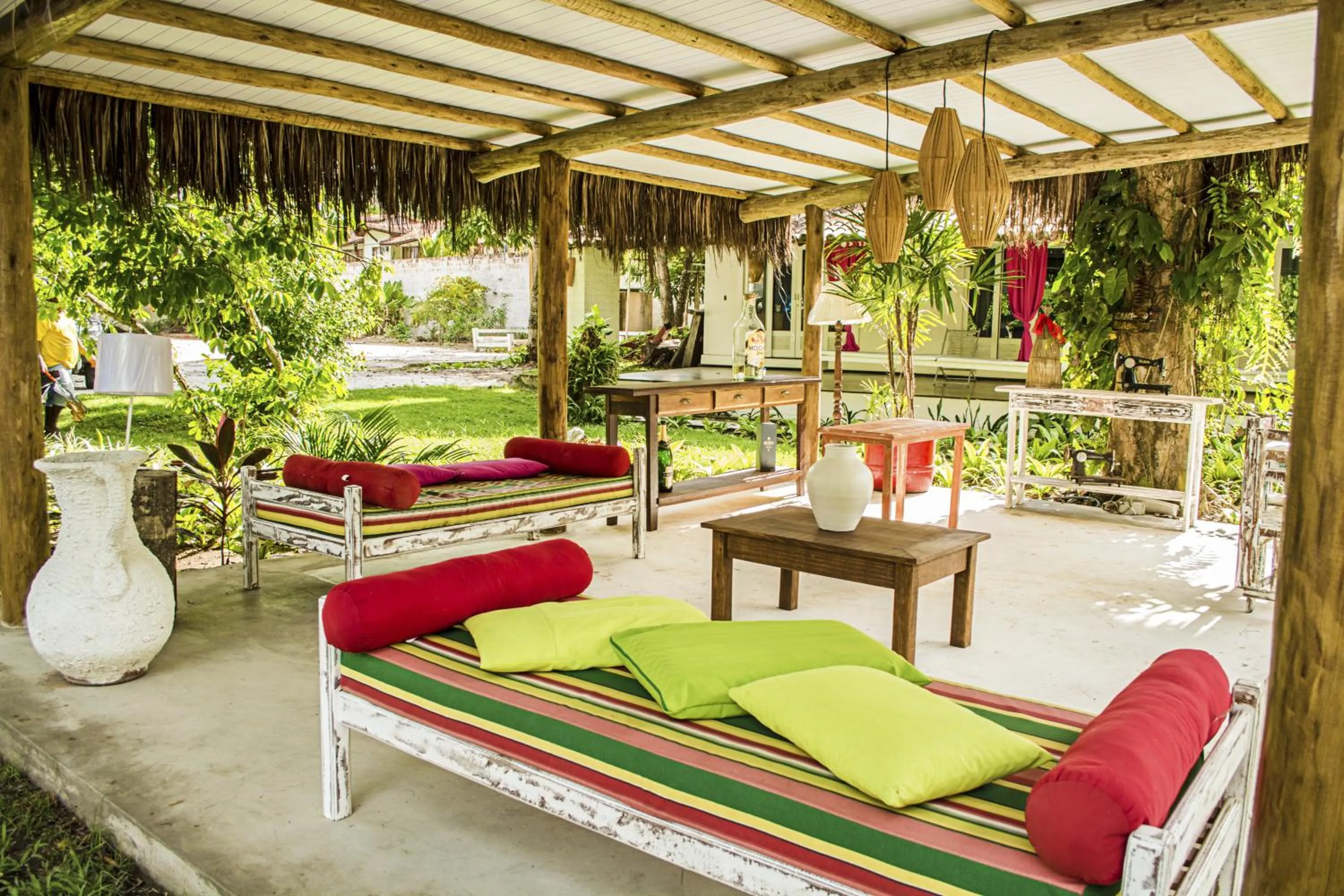 Patio in Hotel Mundaí Praia Camping e Est para Mh