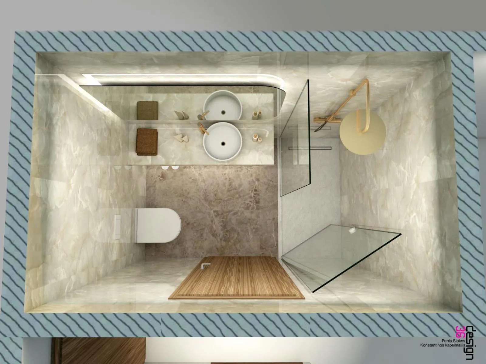 Shower in Great Athens Hotel