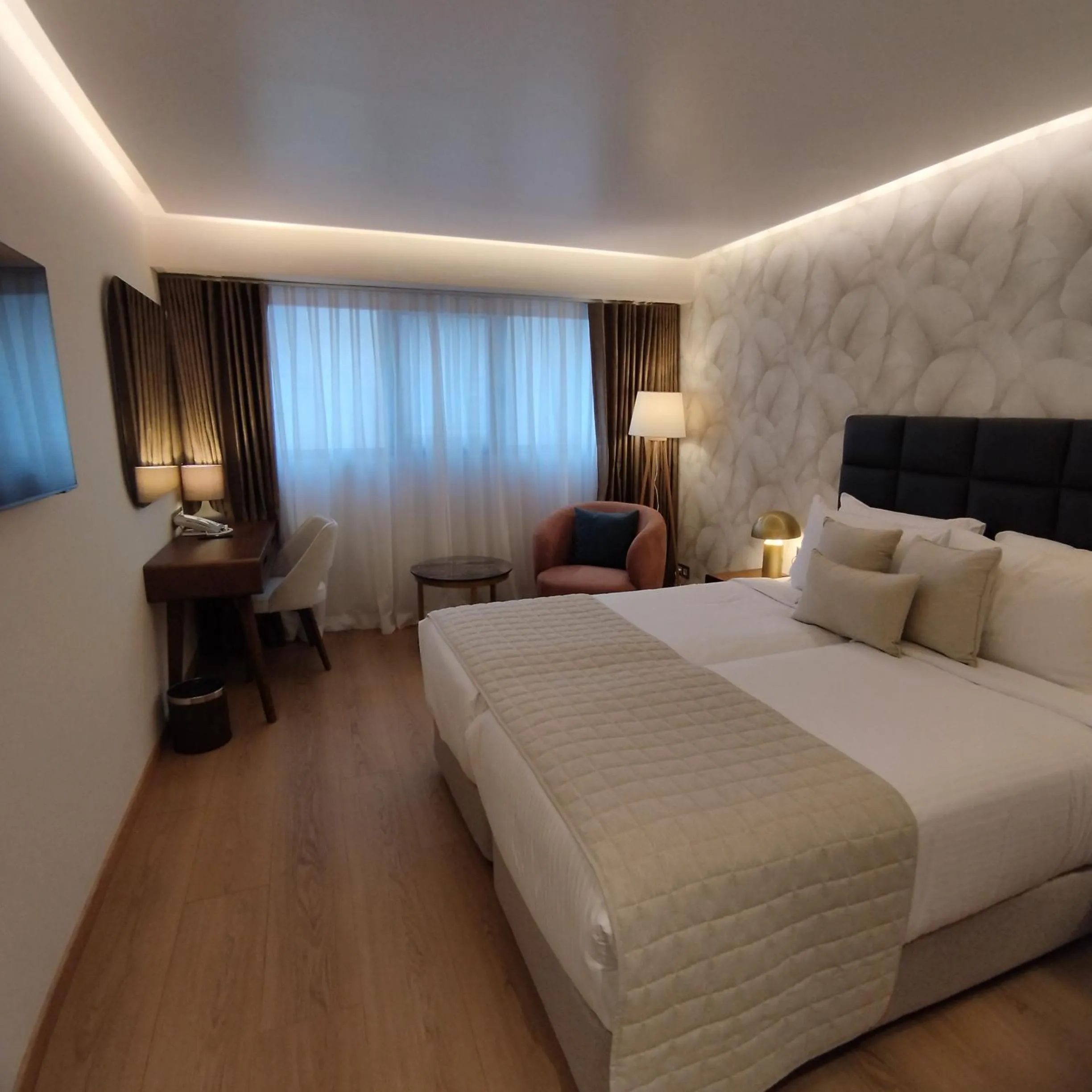 Bed in Great Athens Hotel