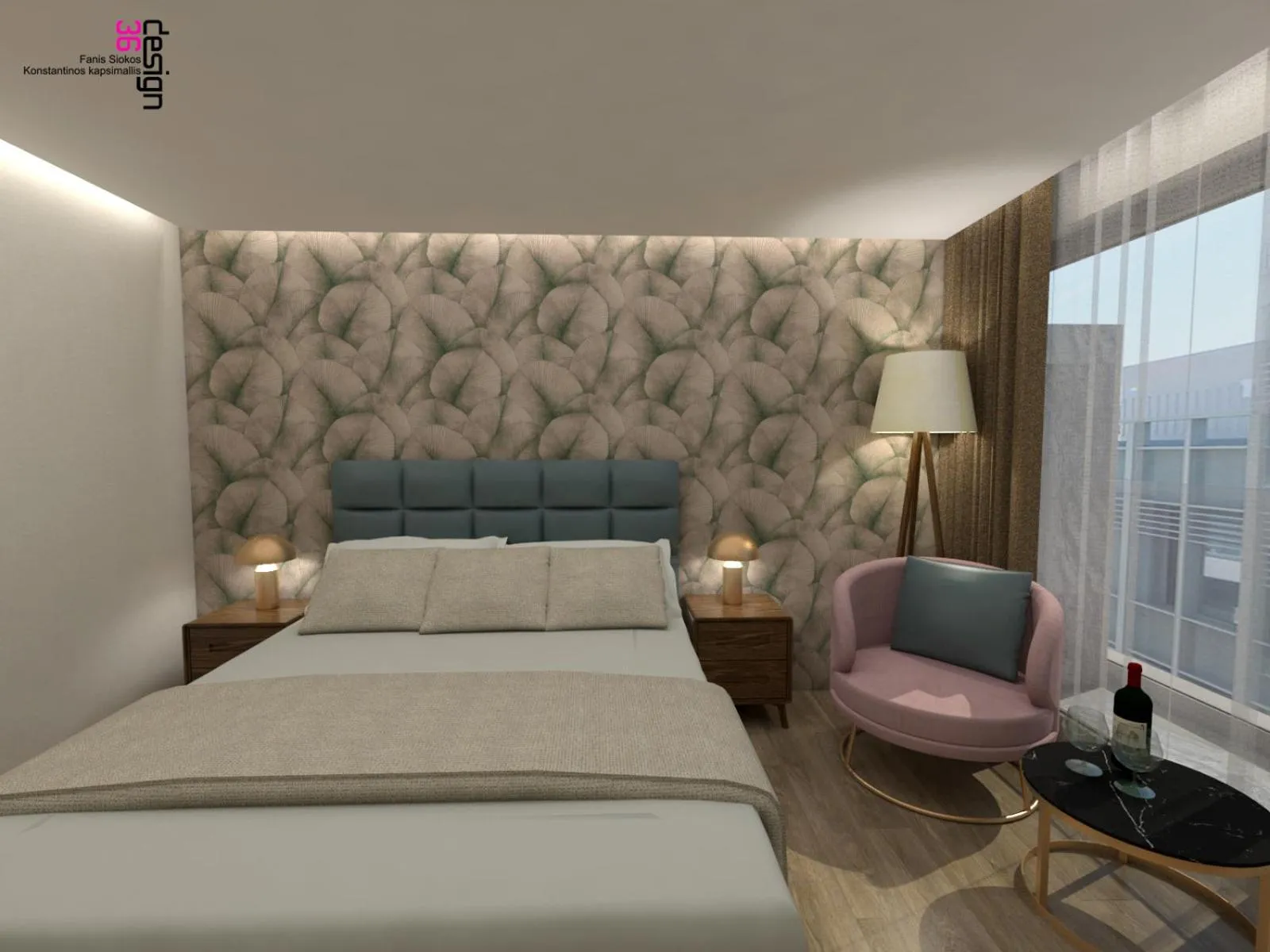 Bed in Great Athens Hotel