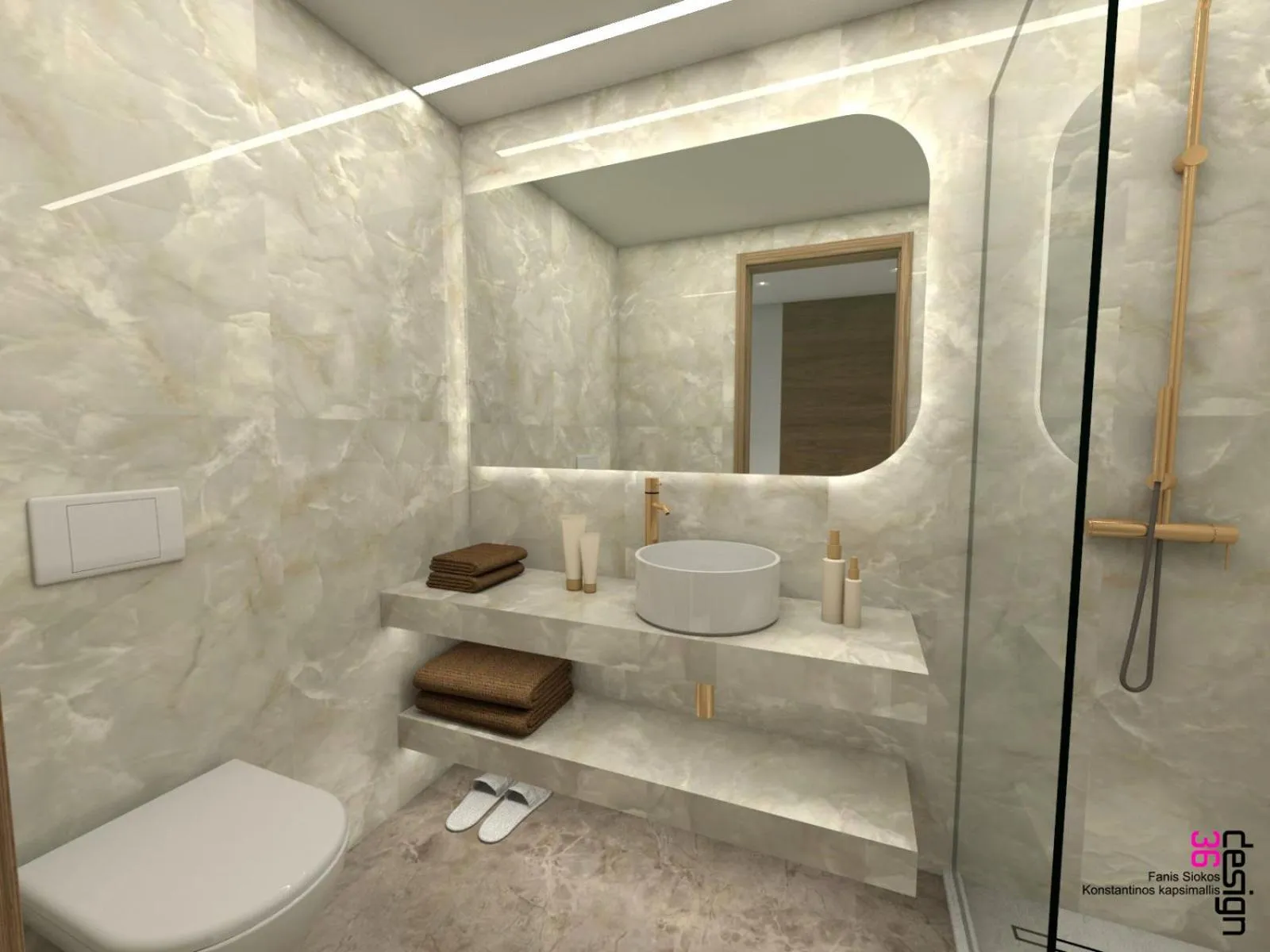 Shower in Great Athens Hotel