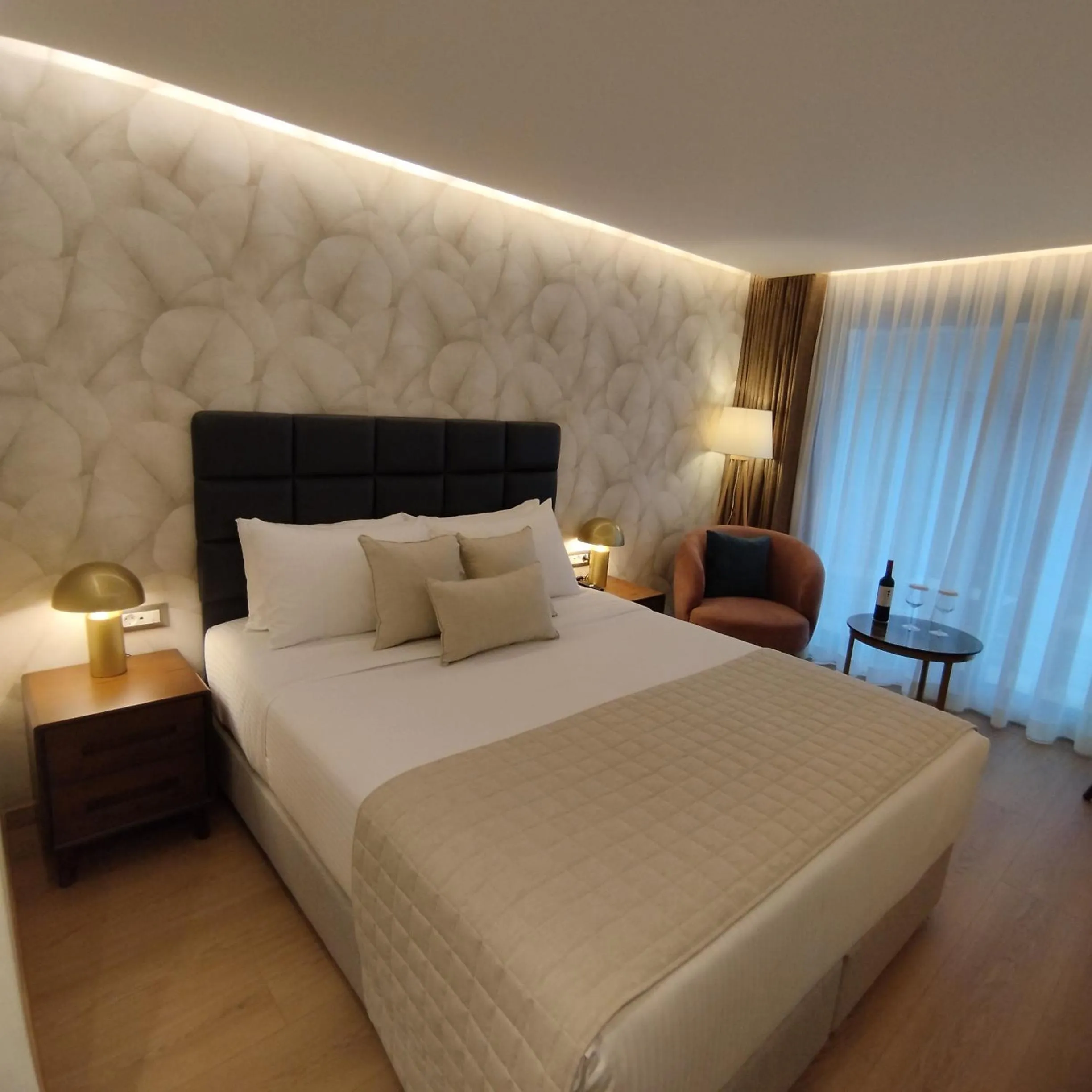 Bed in Great Athens Hotel