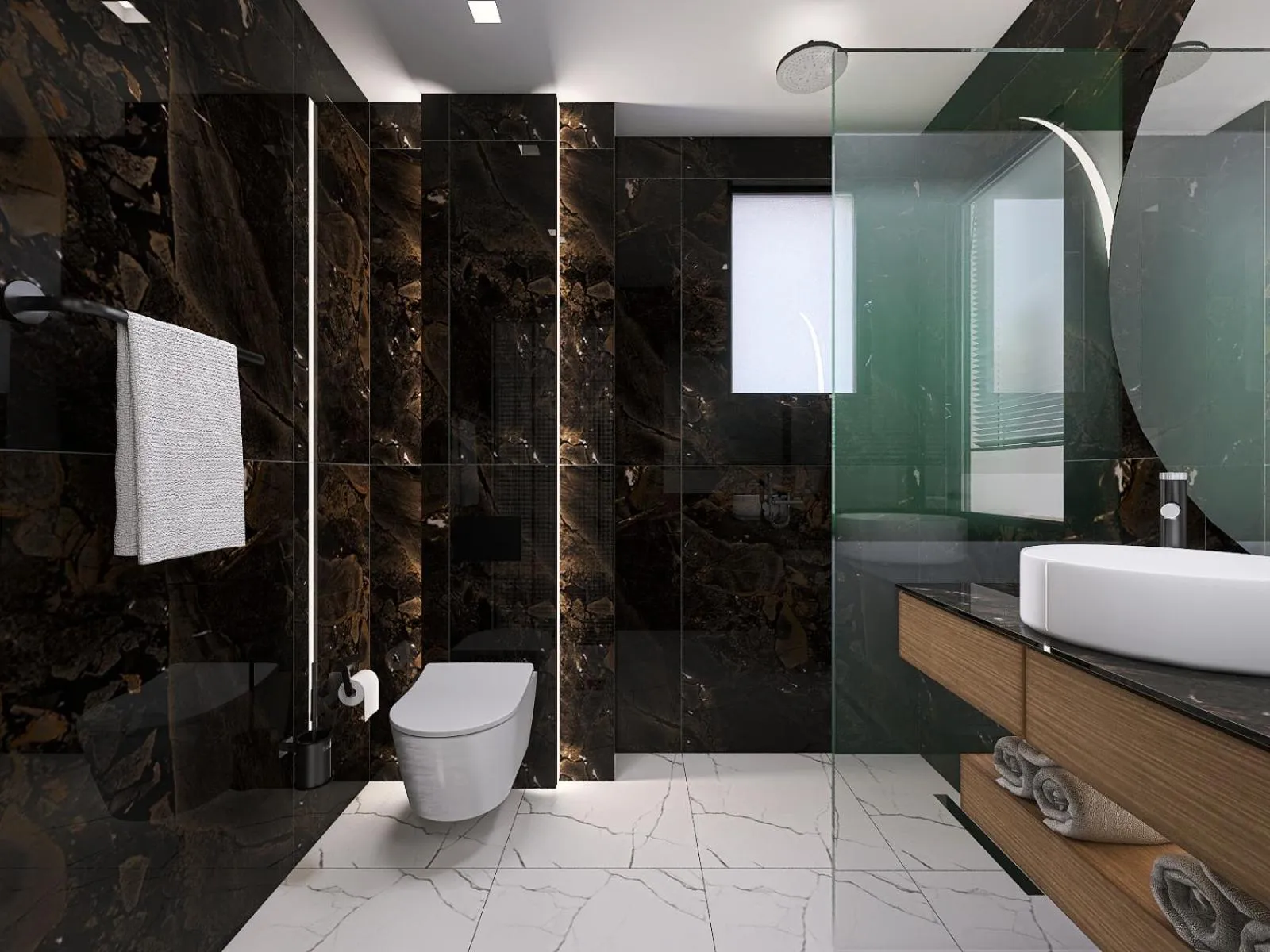 Shower in Captain Napoleon Paterakis CNP Luxurious Suites