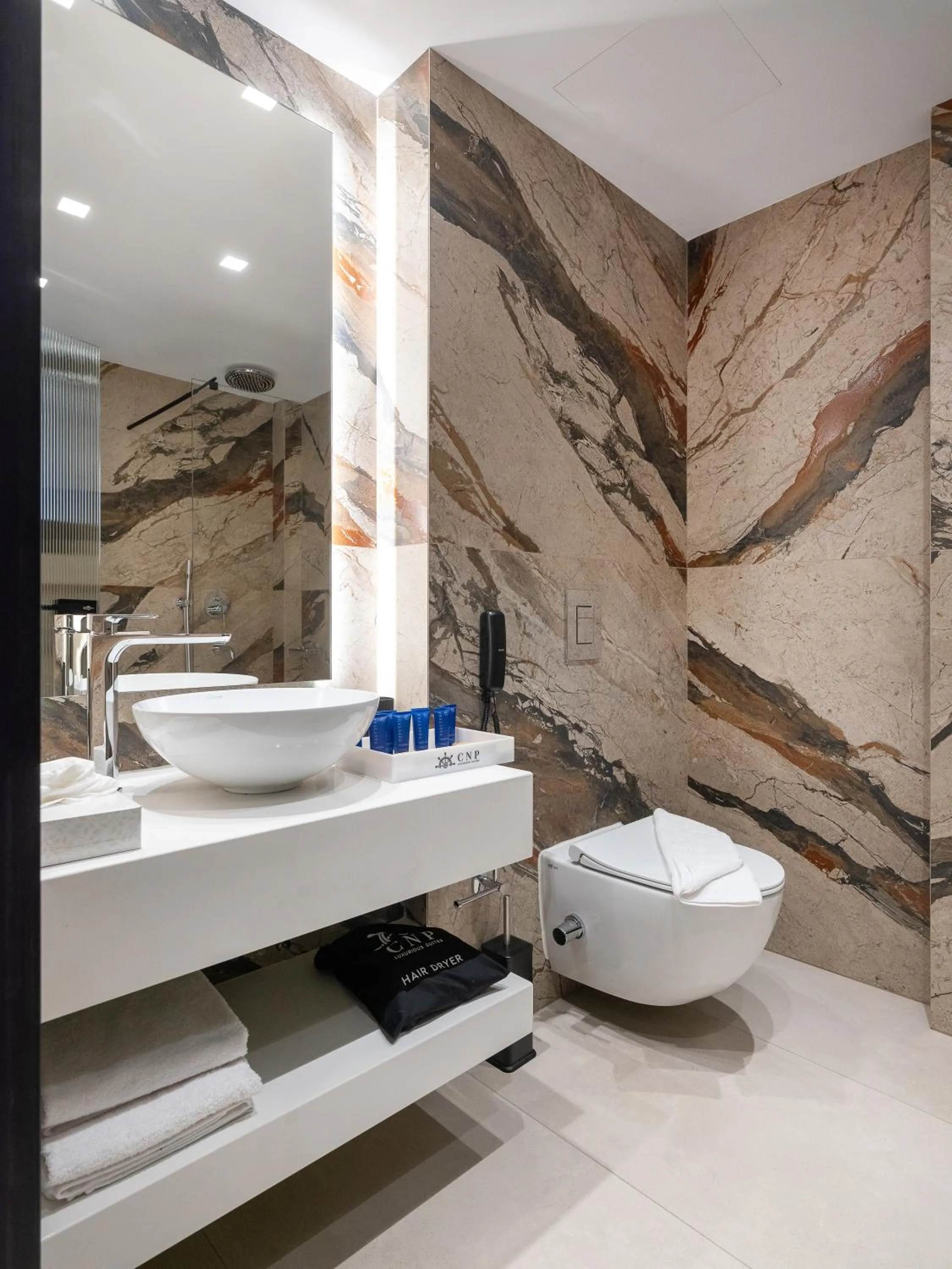 Bathroom in Captain Napoleon Paterakis CNP Luxurious Suites