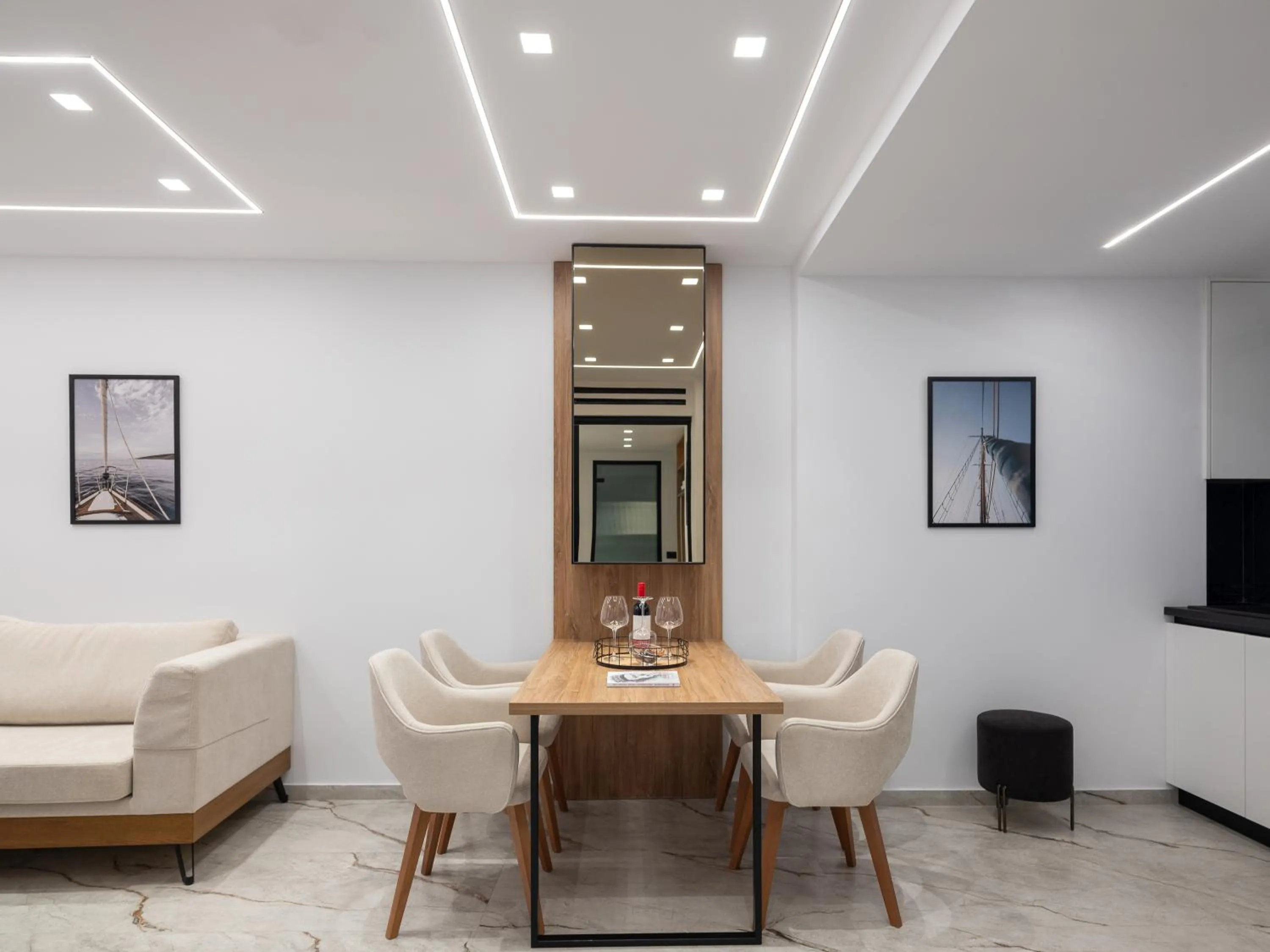 Seating area in Captain Napoleon Paterakis CNP Luxurious Suites