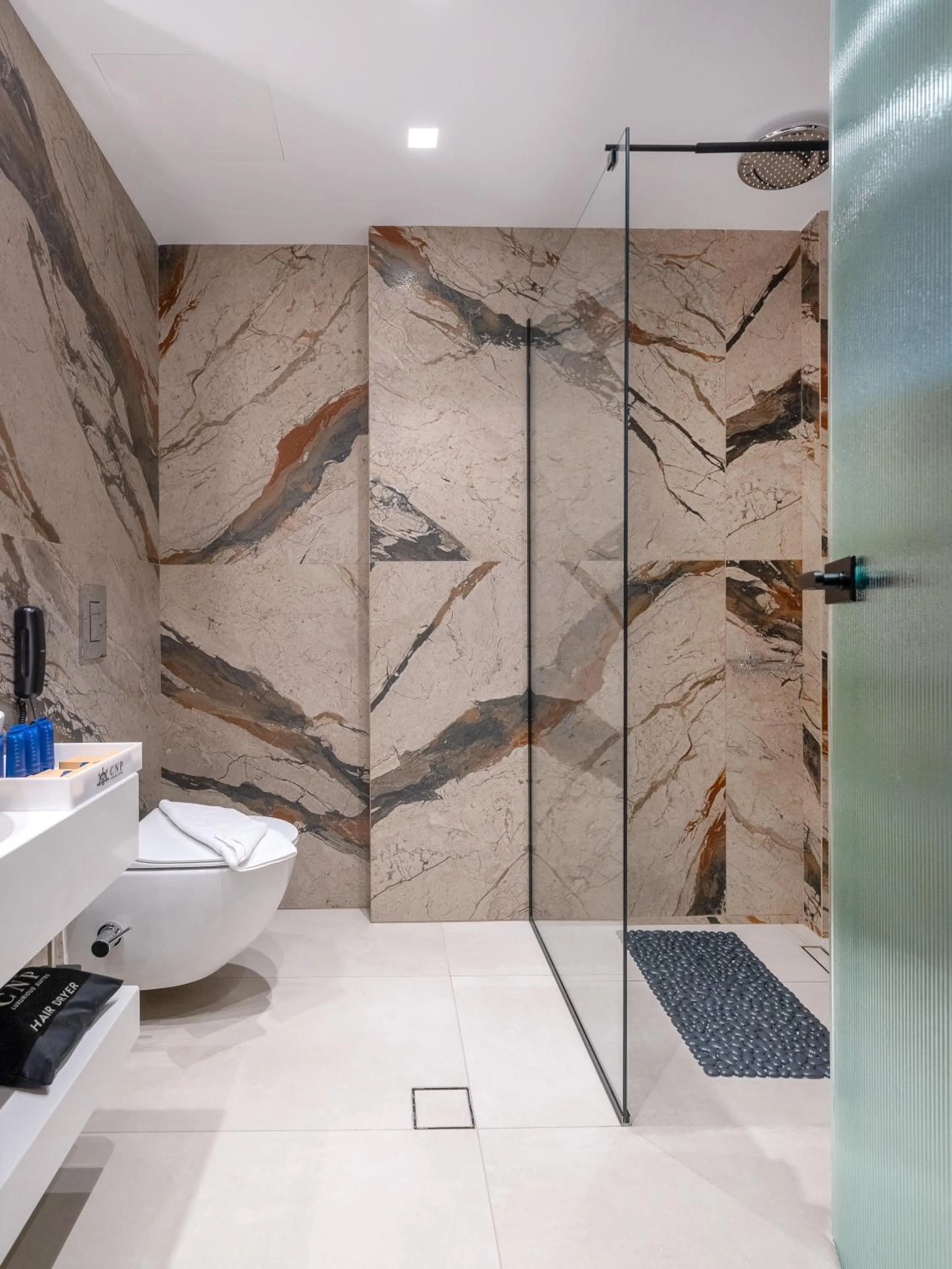 Shower in Captain Napoleon Paterakis CNP Luxurious Suites