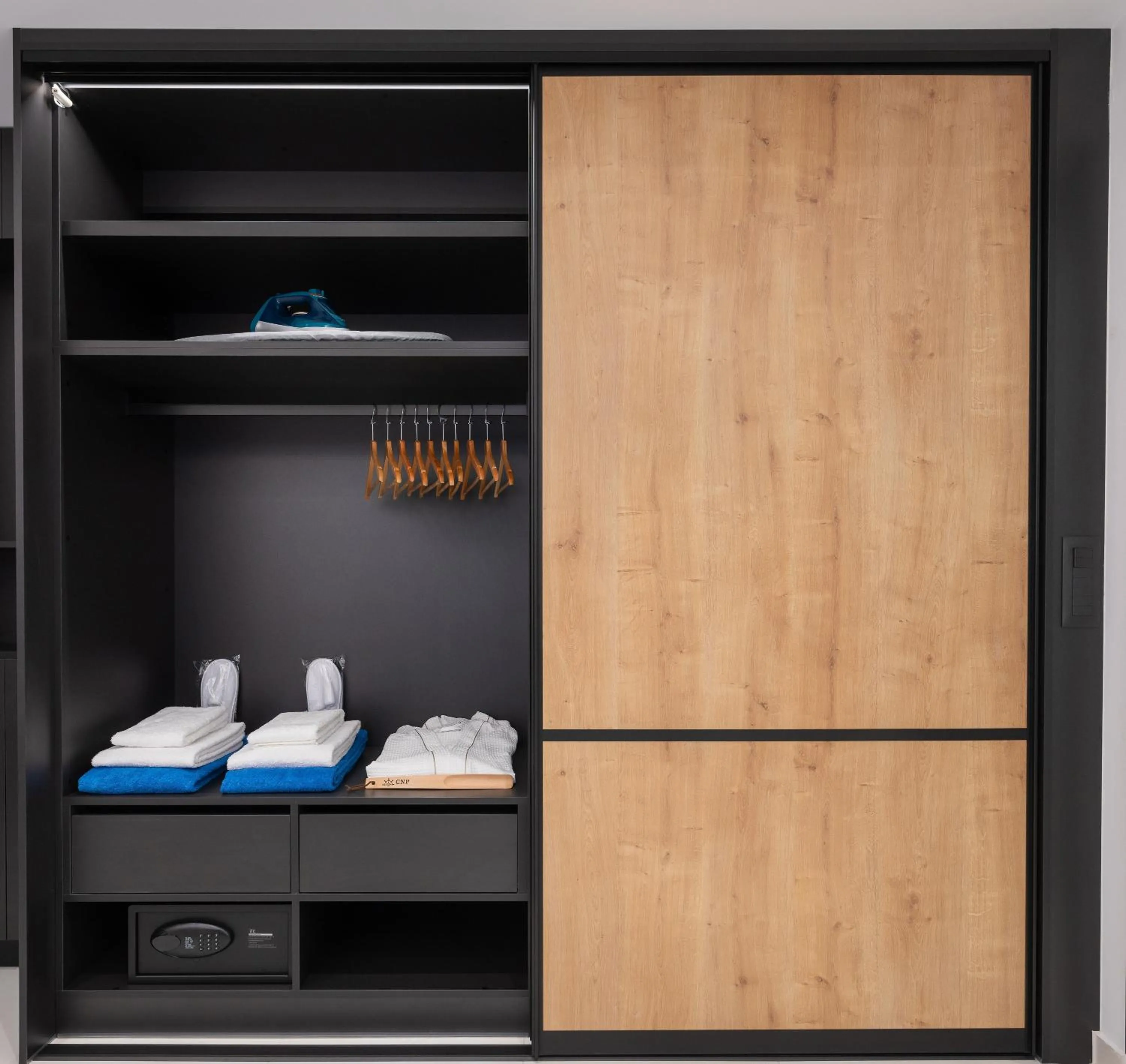 wardrobe in Captain Napoleon Paterakis CNP Luxurious Suites