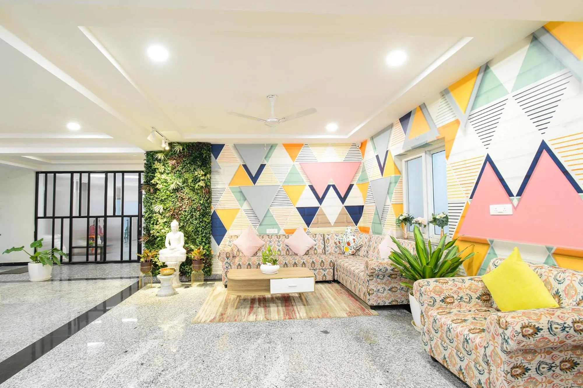 Seating area in FabHotel Prime Cozy - Nr Yashoda Hospital, Hitech City