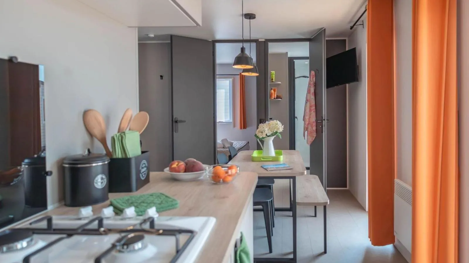 Kitchen or kitchenette in Camping Grande Italia