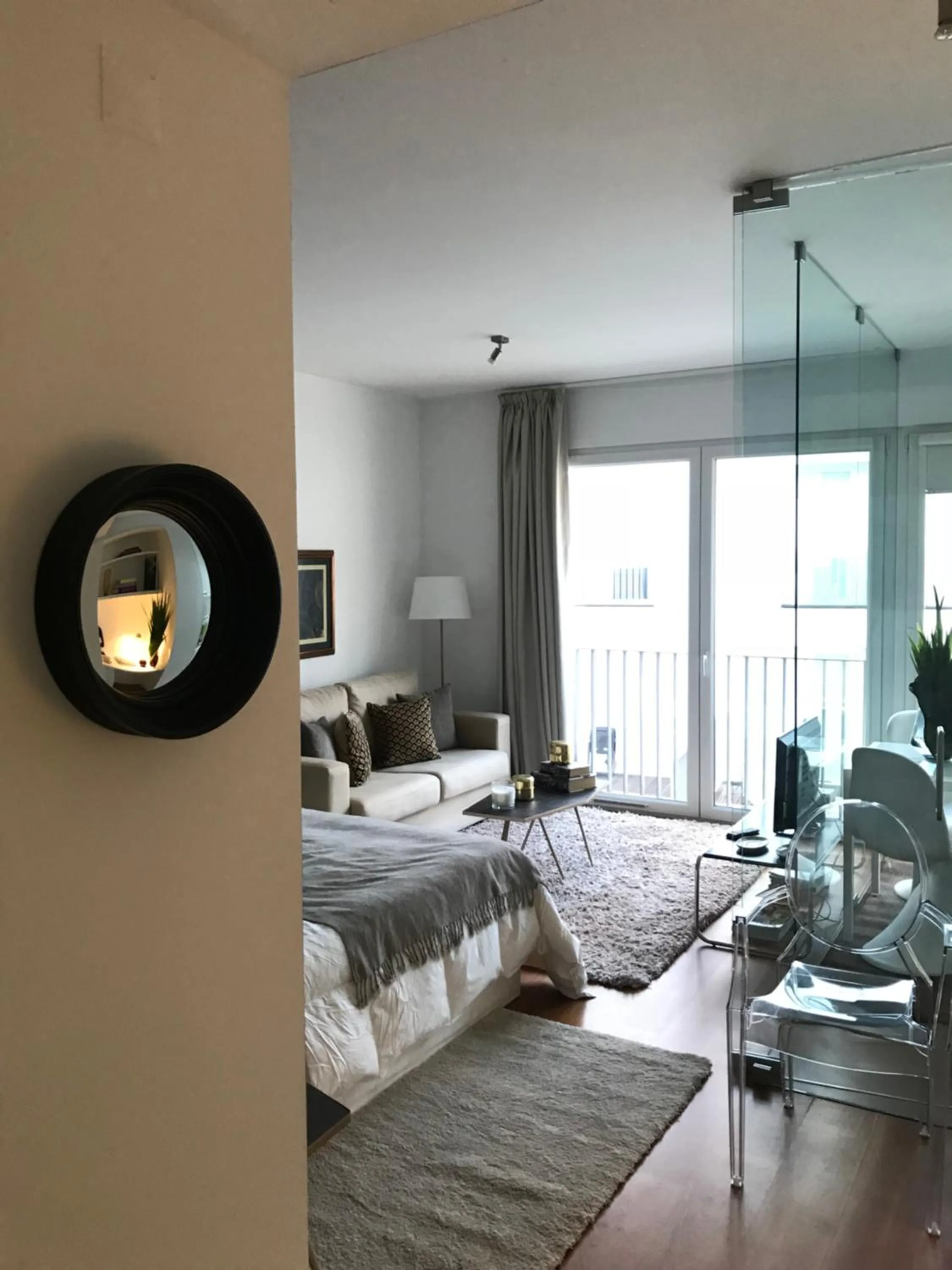 Kitchen or kitchenette, Bed in Lisbon Downtown Apartment Free Parking