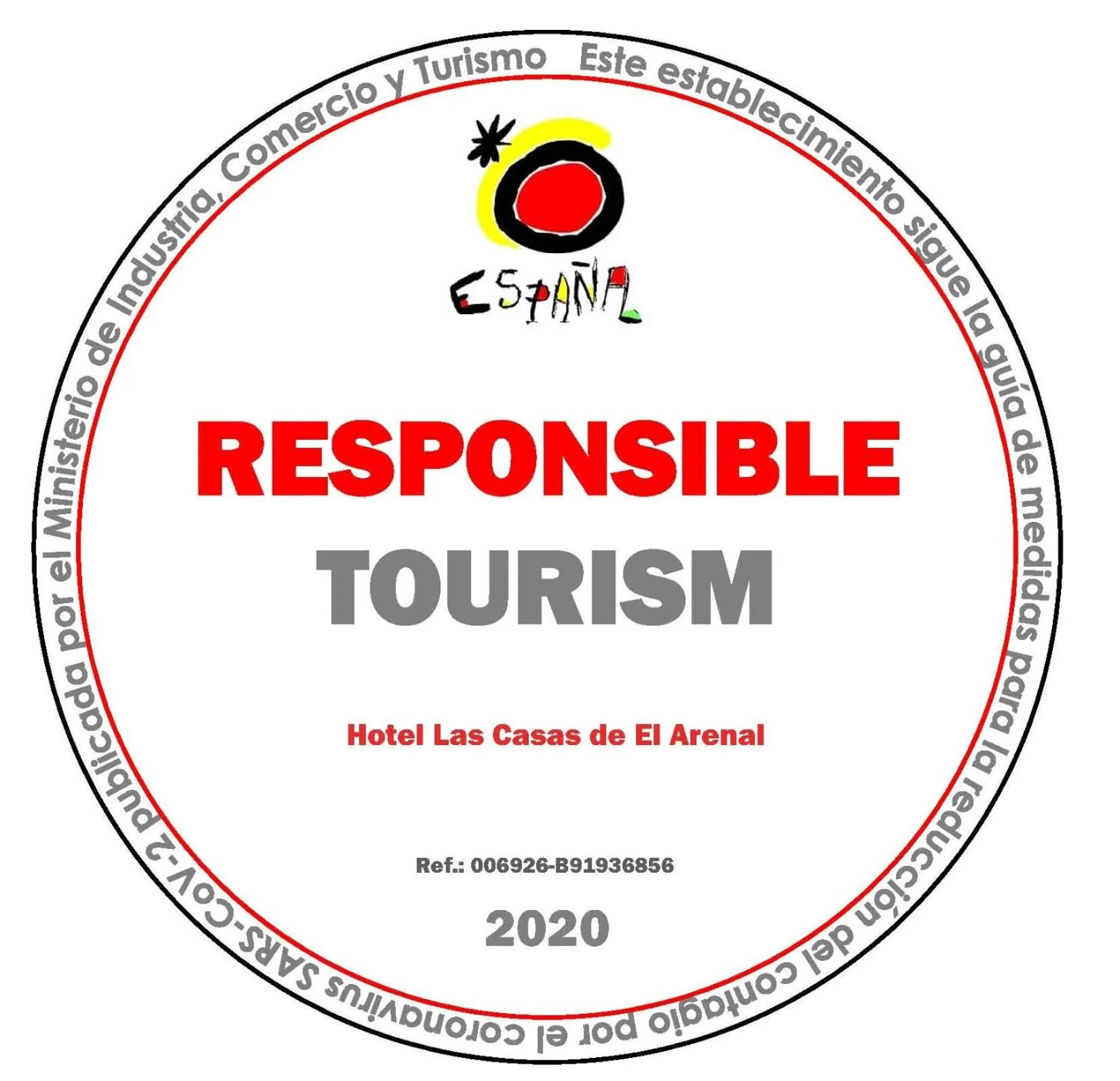 Logo/Certificate/Sign in Las Casas de El Arenal